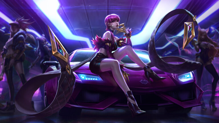 K/DA Evelynn Splash Art League of Legends LoL lol Wallpaper 4K