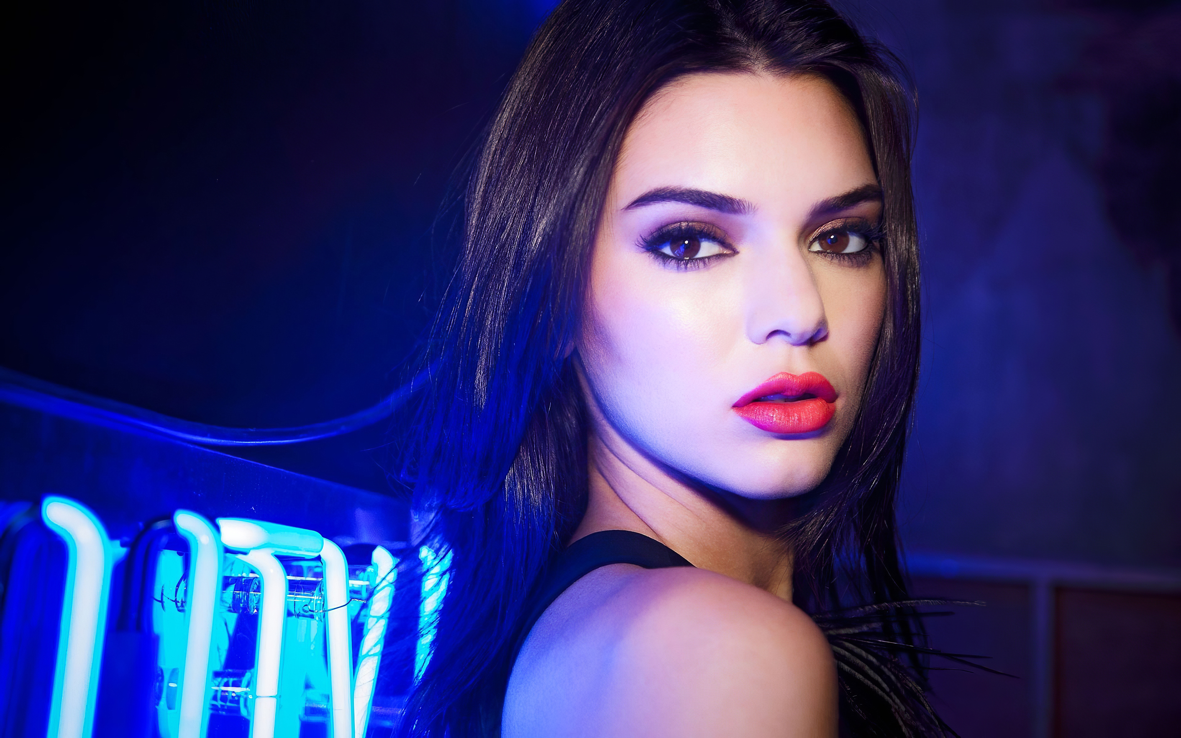 Kendall Jenner Neon Lights Photography 2019