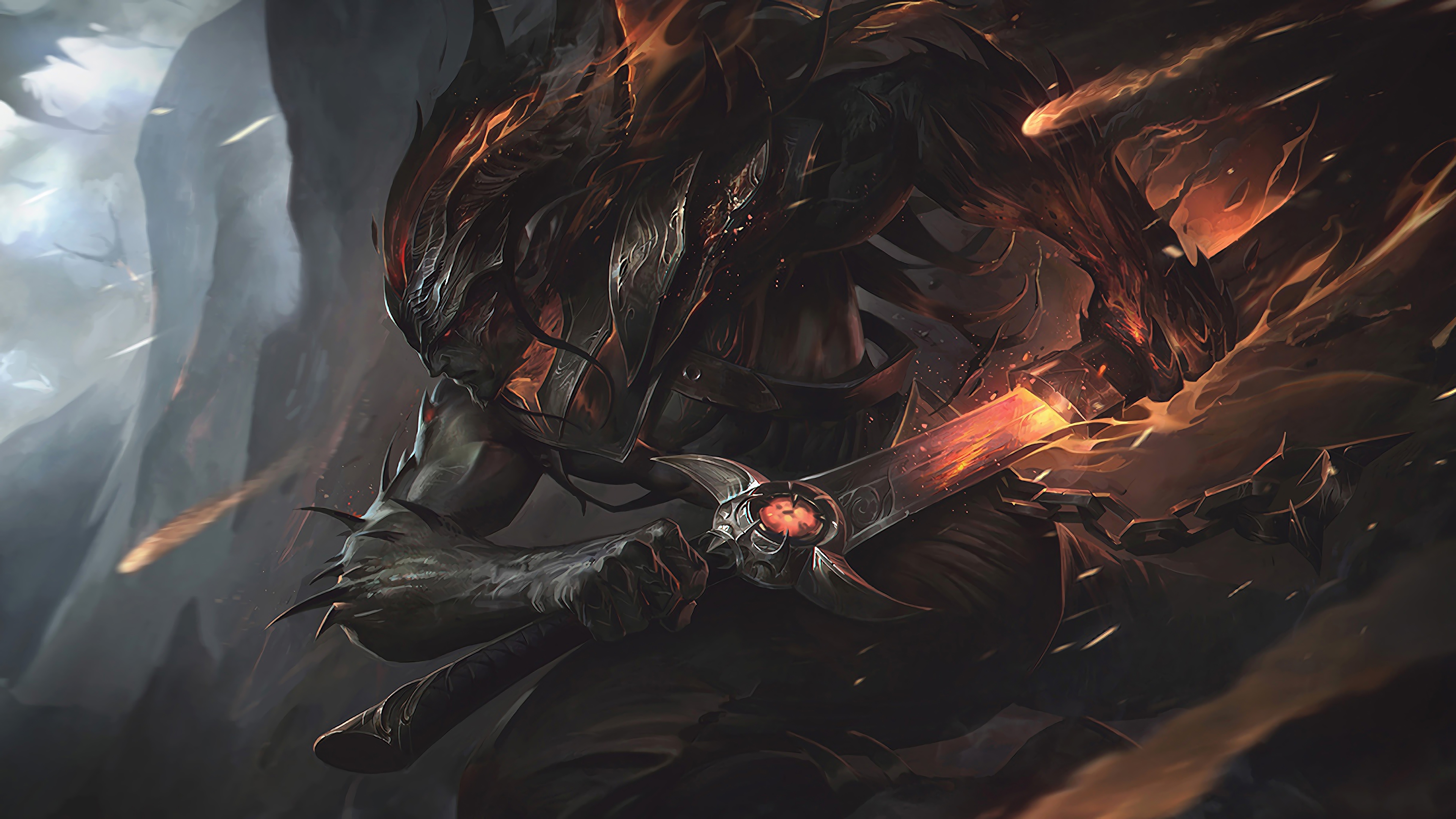 nightbringer yasuo lol splash art league of legends lol 1574102541