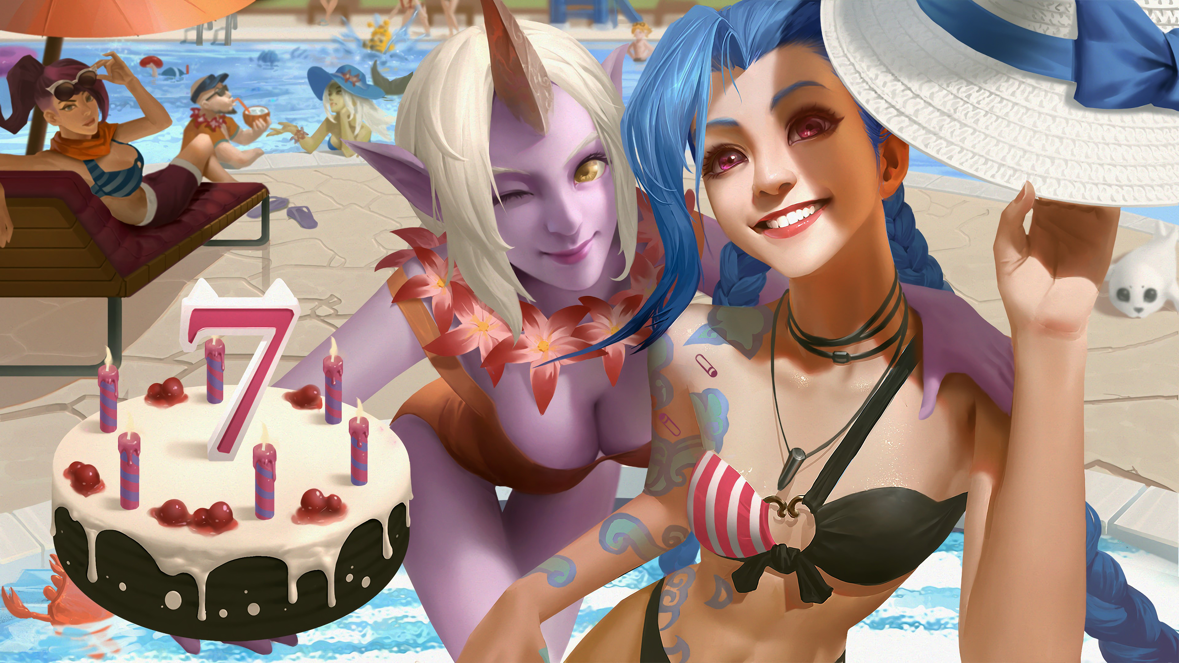 pool party jinx soraka league of legends lol lol 1574104008