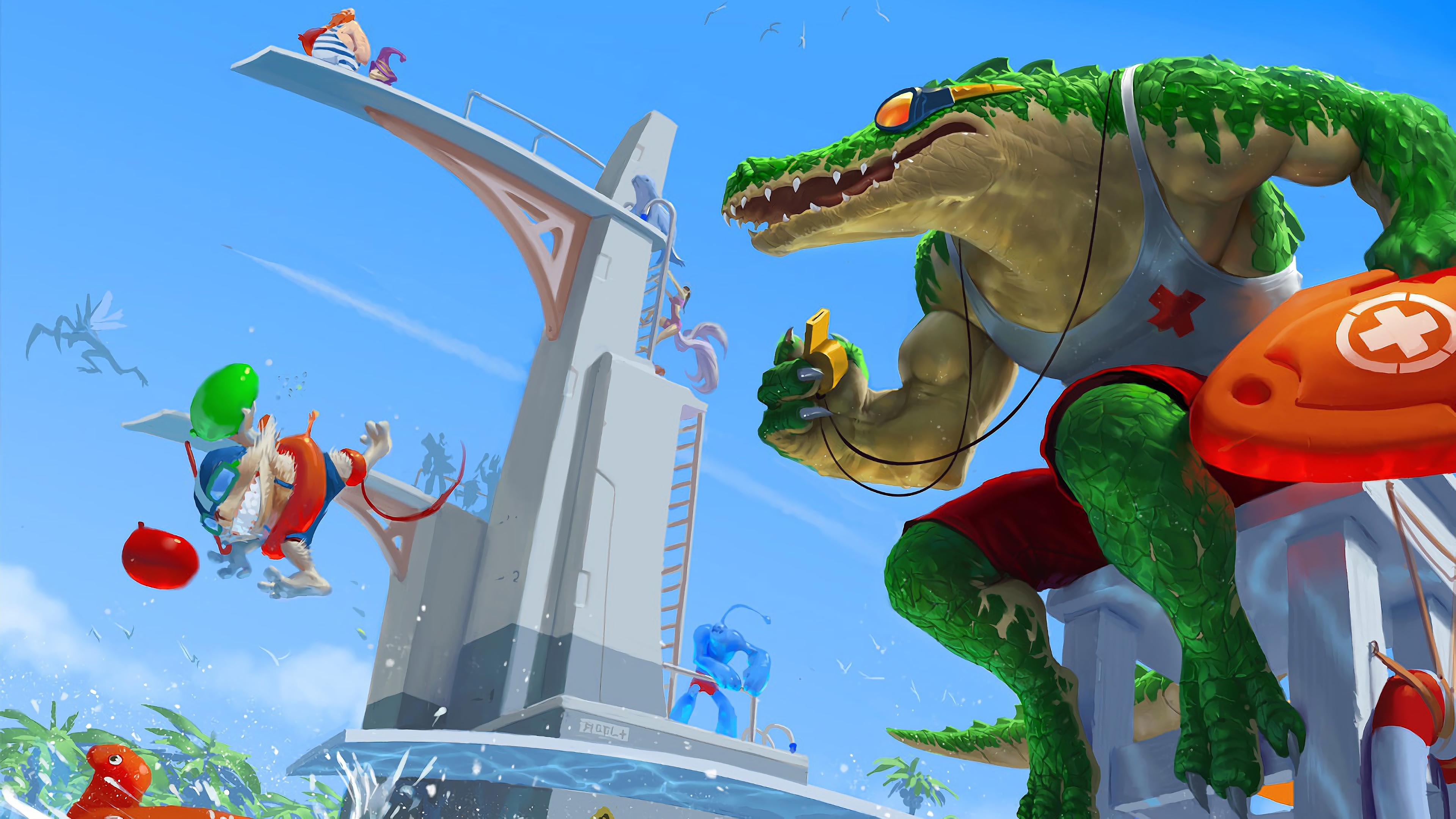 pool party renekton lol art league of legends 1574098384