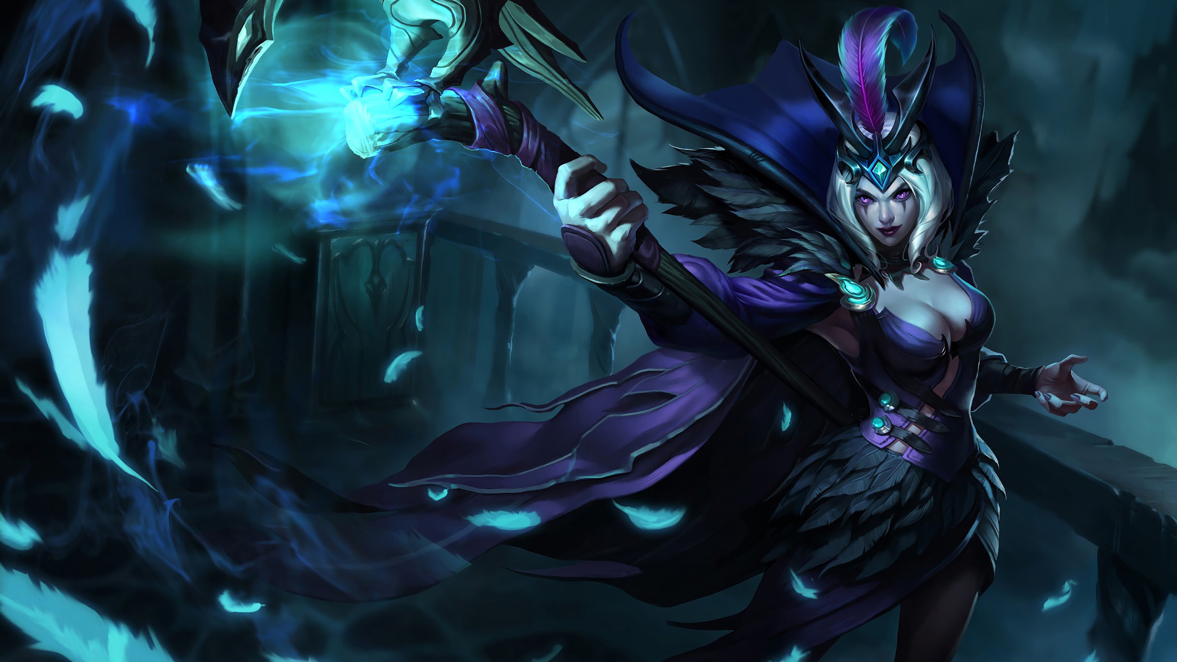 ravenborn leblanc lol splash art league of legends 1574100874