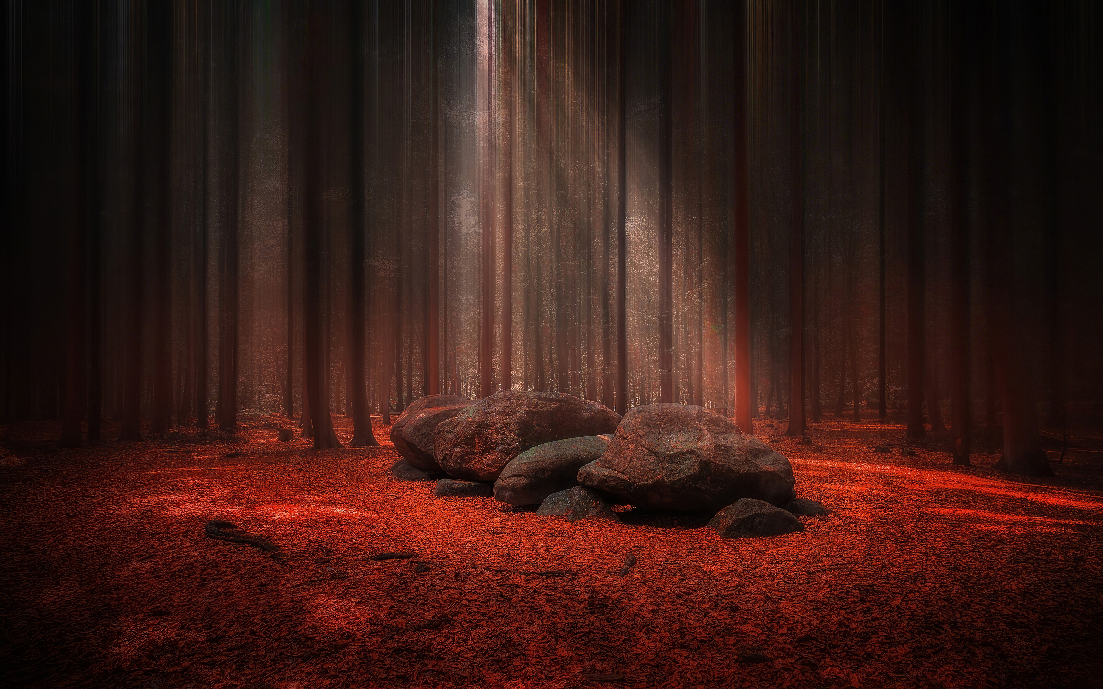 red stones wood light beams 1574937651