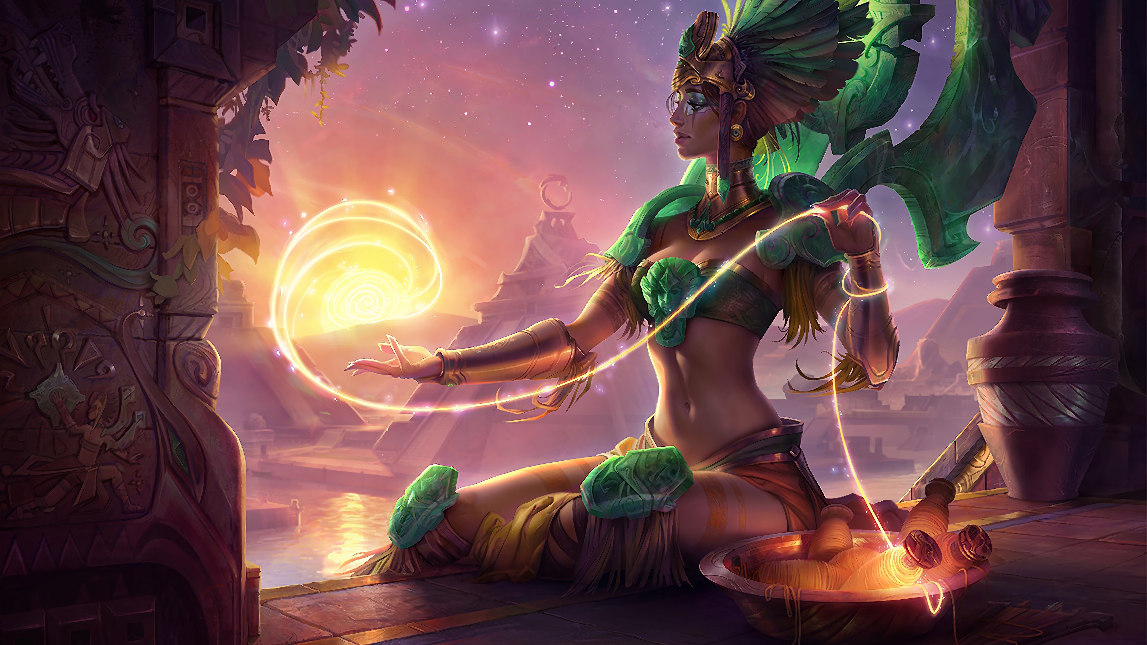 sun goddess karma lol splash art league of legends 1574100190