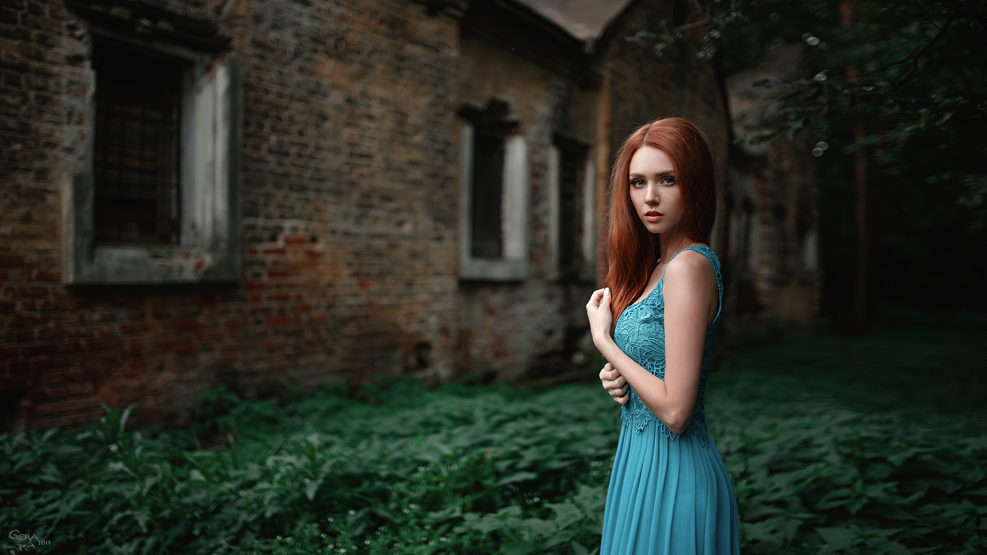 blue dress red hair 1575666022