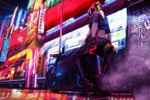 cyberpunk bike girl rear 1575661729