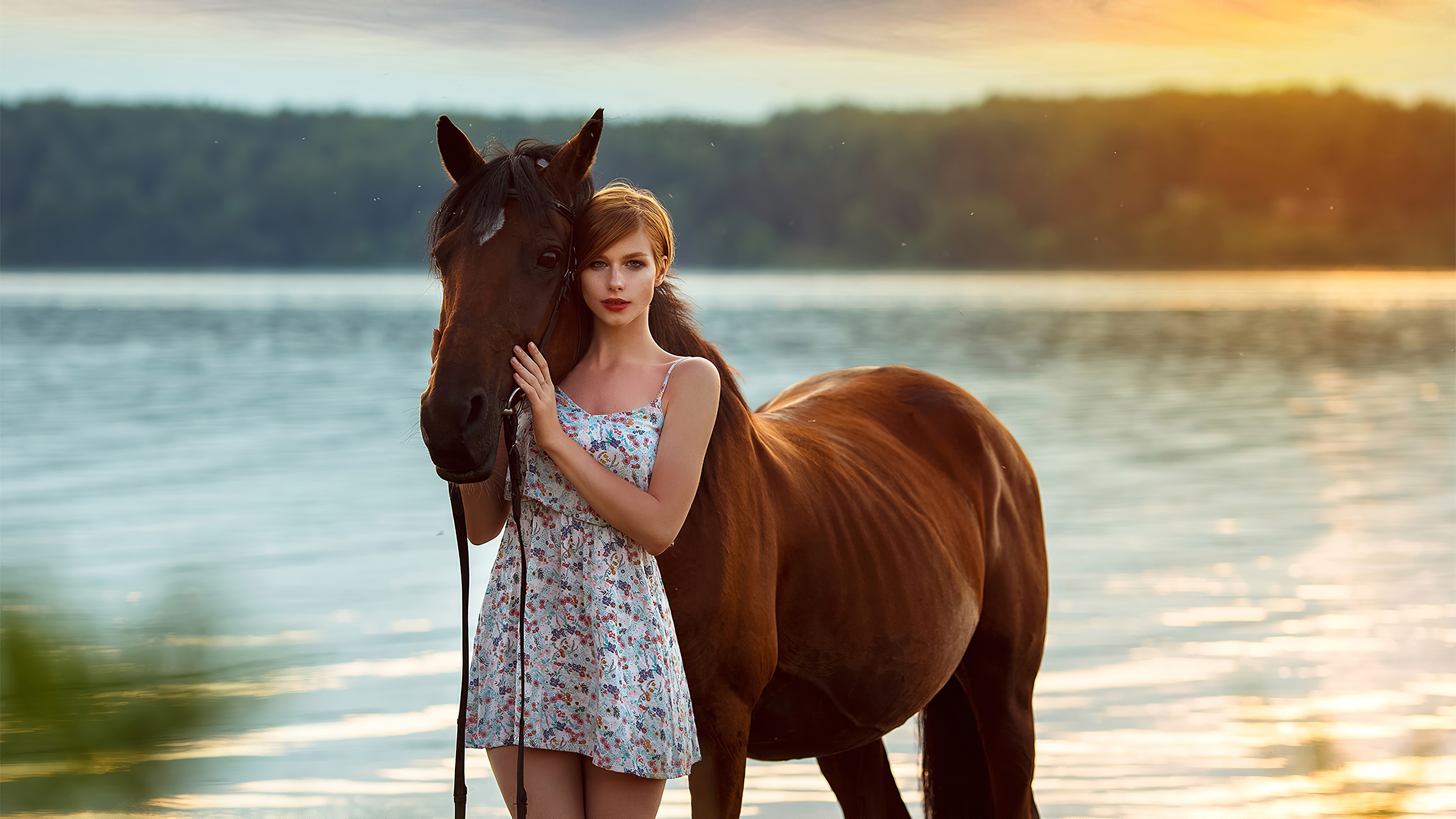 girl horse ocean side 1575666236