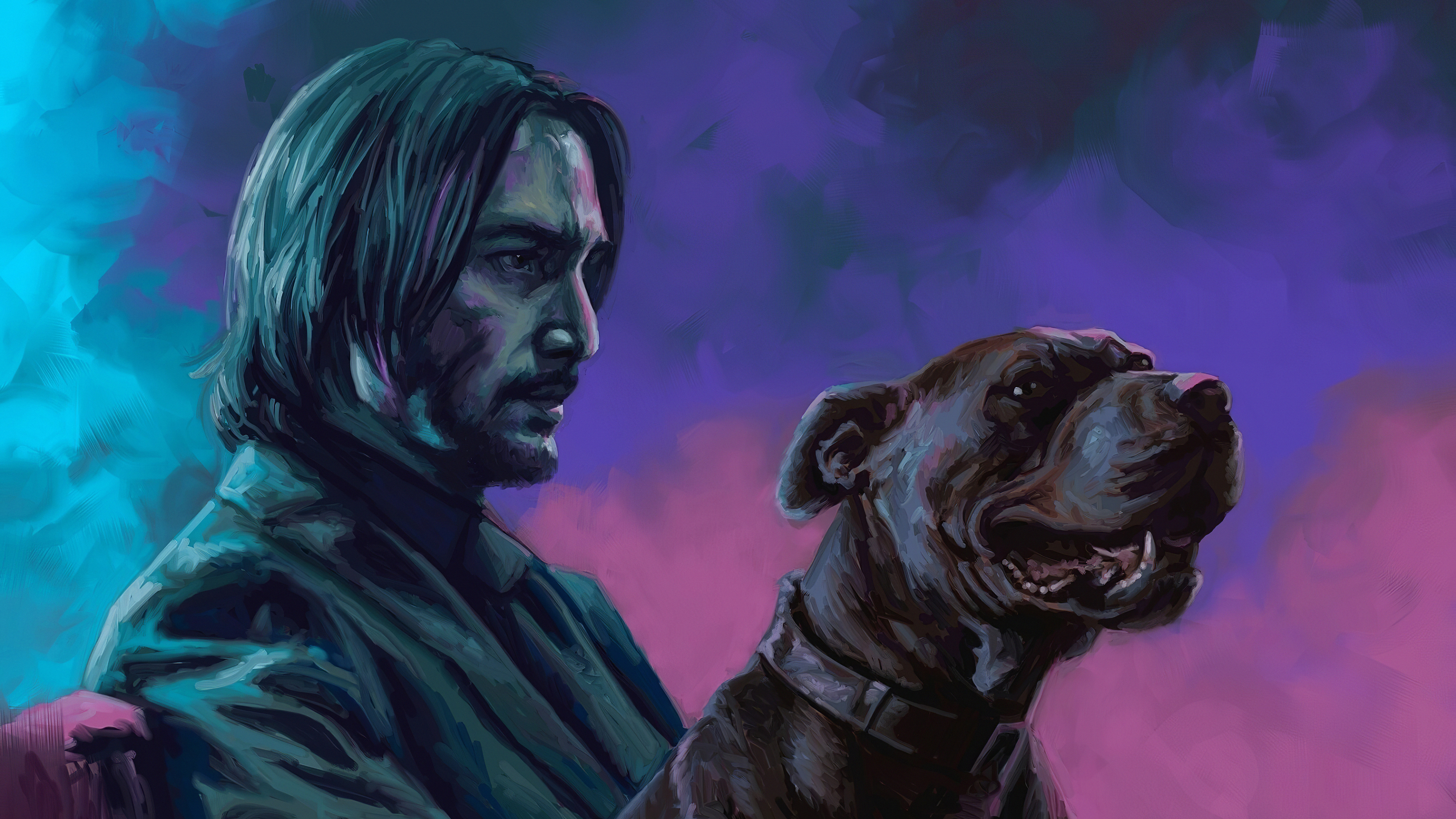 john wick with dog art 1575659371