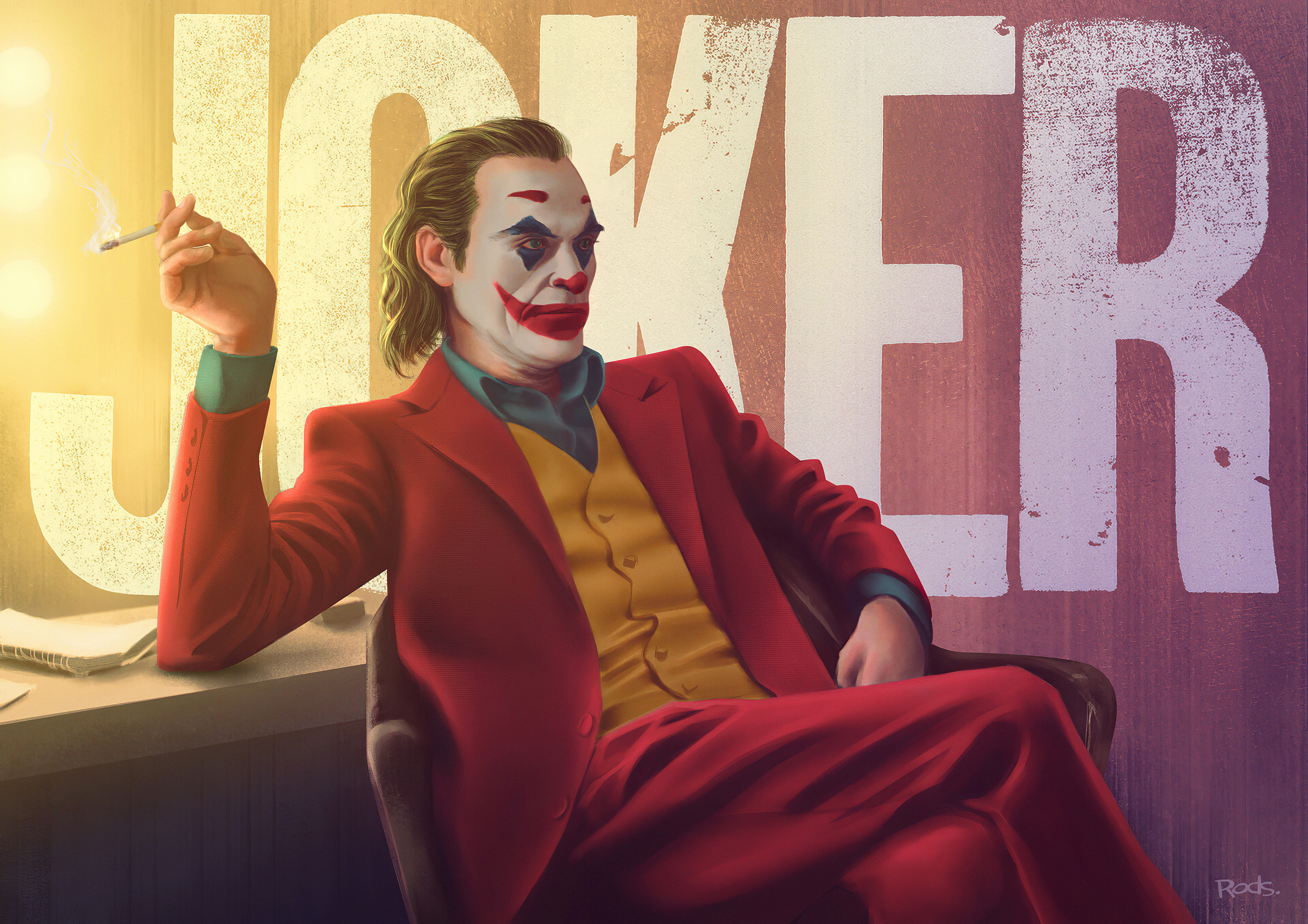 Wallpaper 4k Joker Smoking Art Wallpaper