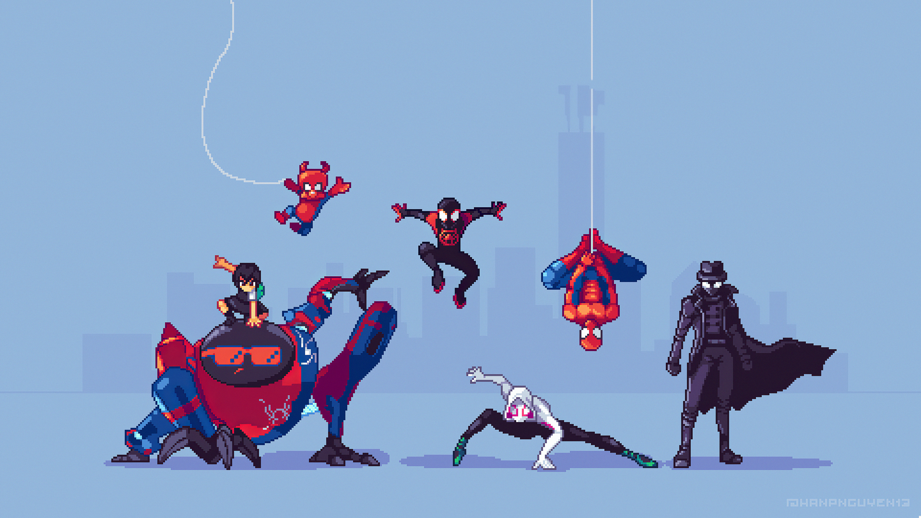 spider verse 8 bit art 1576090194