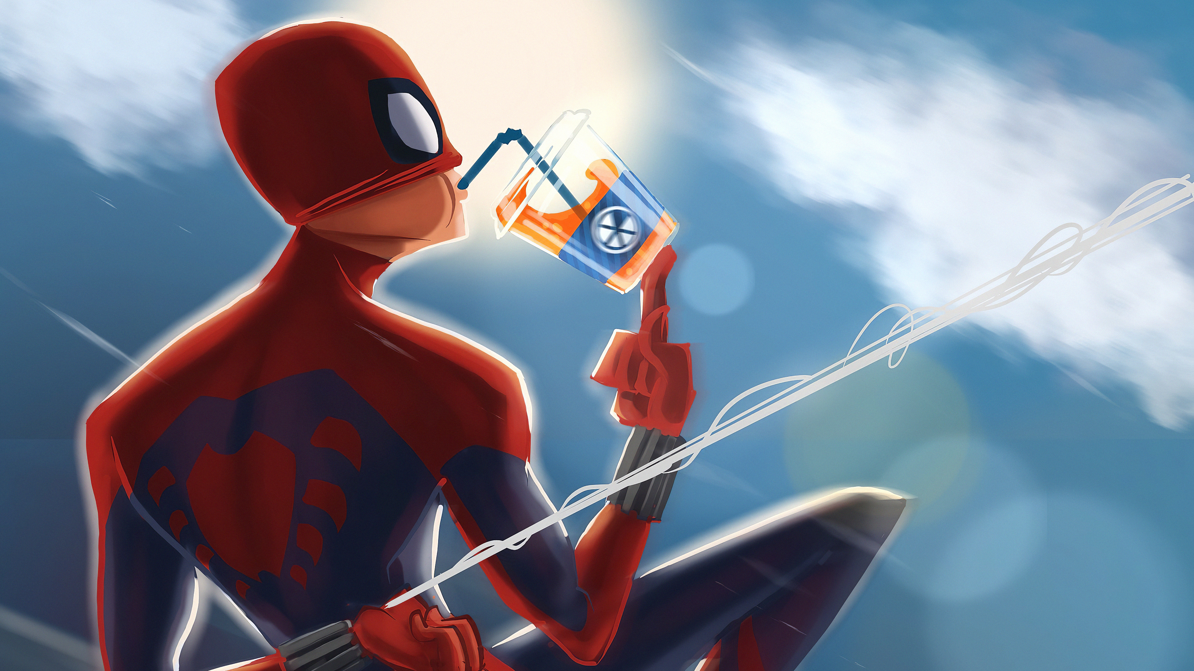 spiderman drinking juice 1576090189