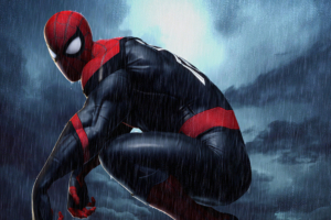 spiderman in rain art 1576095034