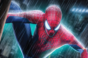 spiderman in rain artwork 1576090193