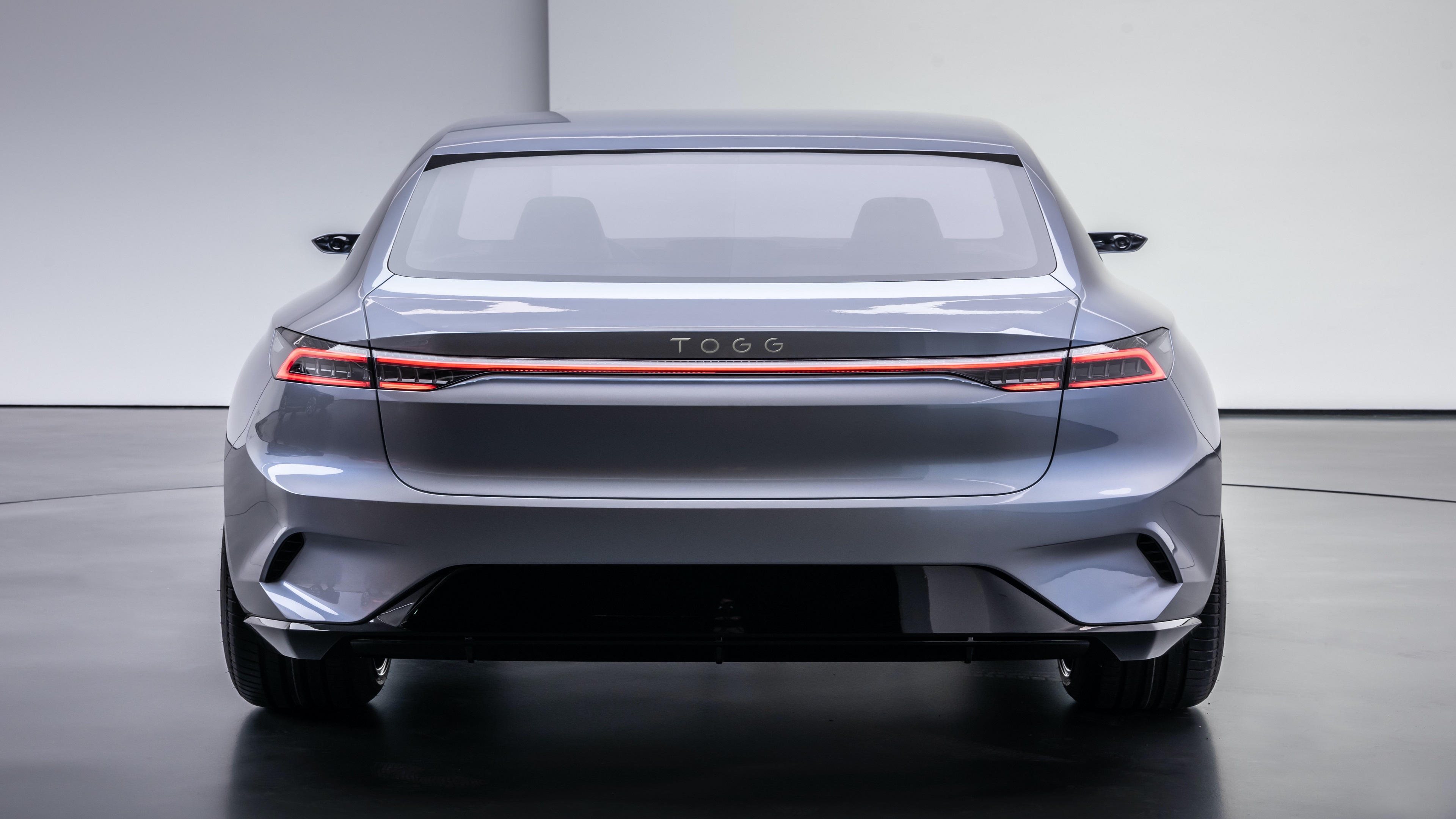 Togg Electric Car of Turkey 2022 Grey Sedan Rear Wallpaper 4K