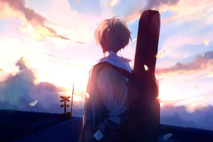 anime boy guitar painting 1578254418