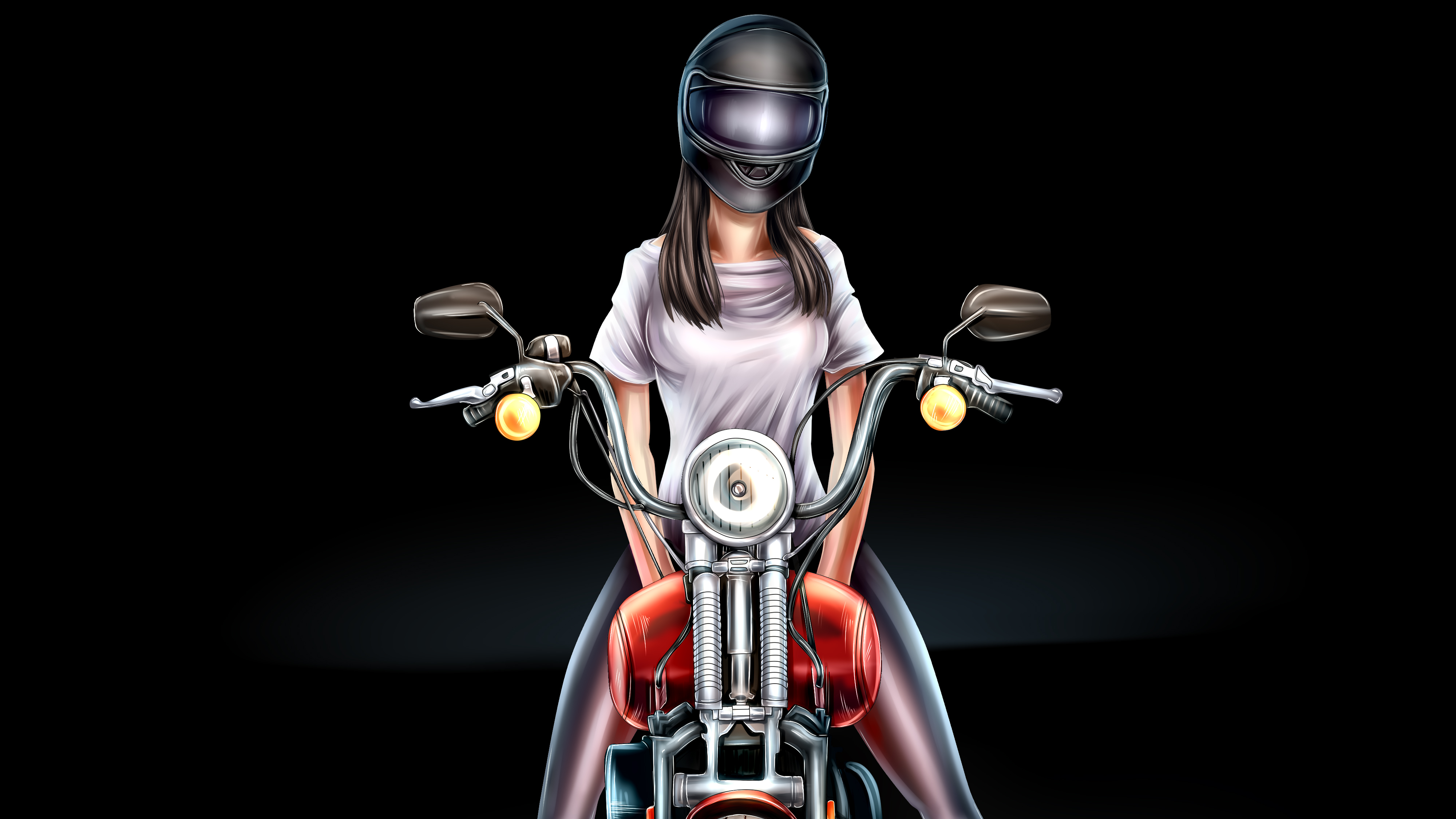 biker girl digital art 1578254734