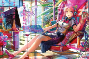 colorful anime girl chilling 1578254345