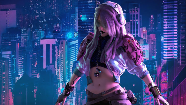 Cyberpunk City Girl Wallpaper 4k 0994