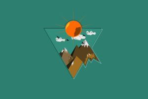 mountains sunset minimal triangle 1578254983