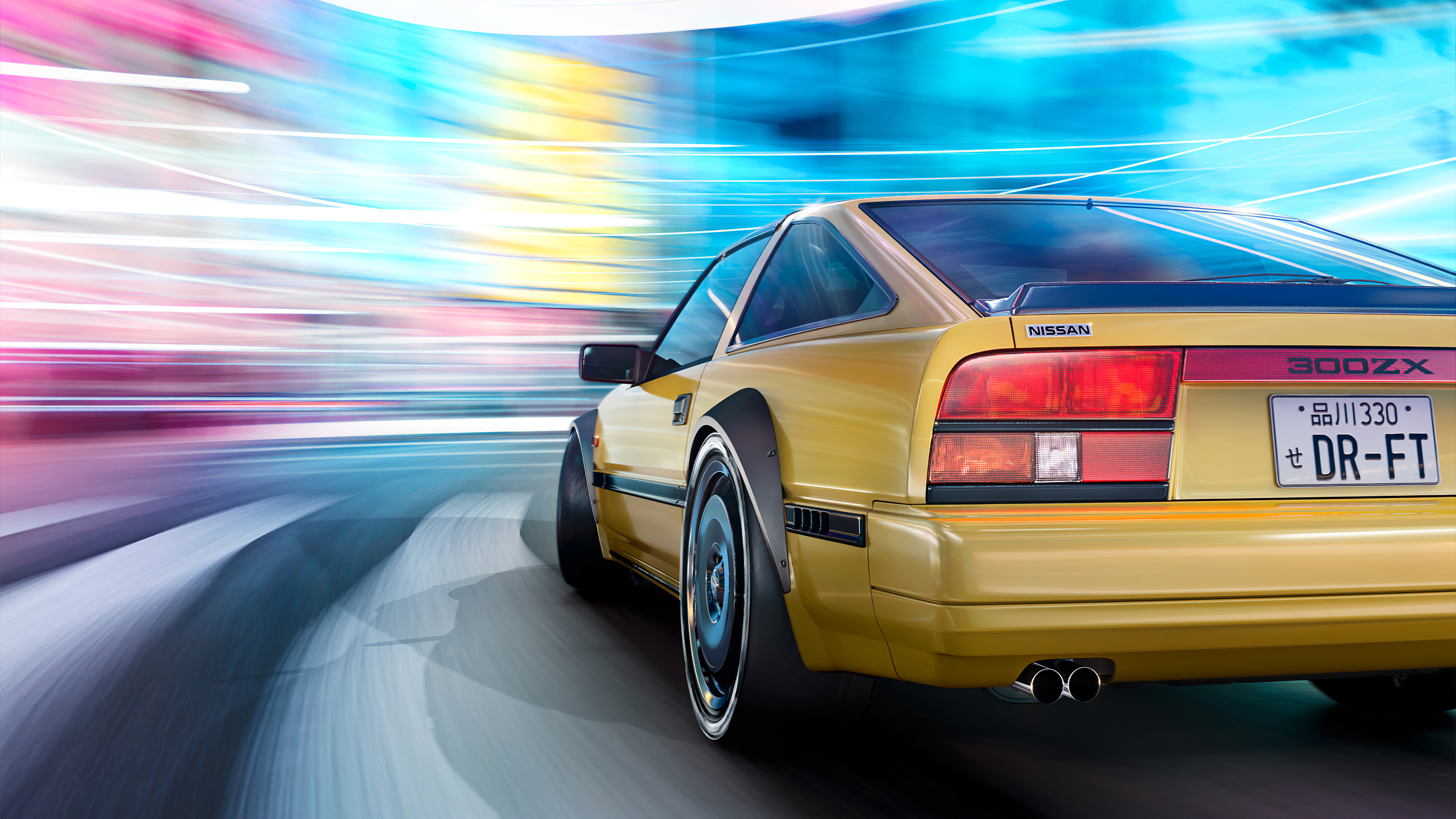 nissan 300 zx in motion blur 1578255843