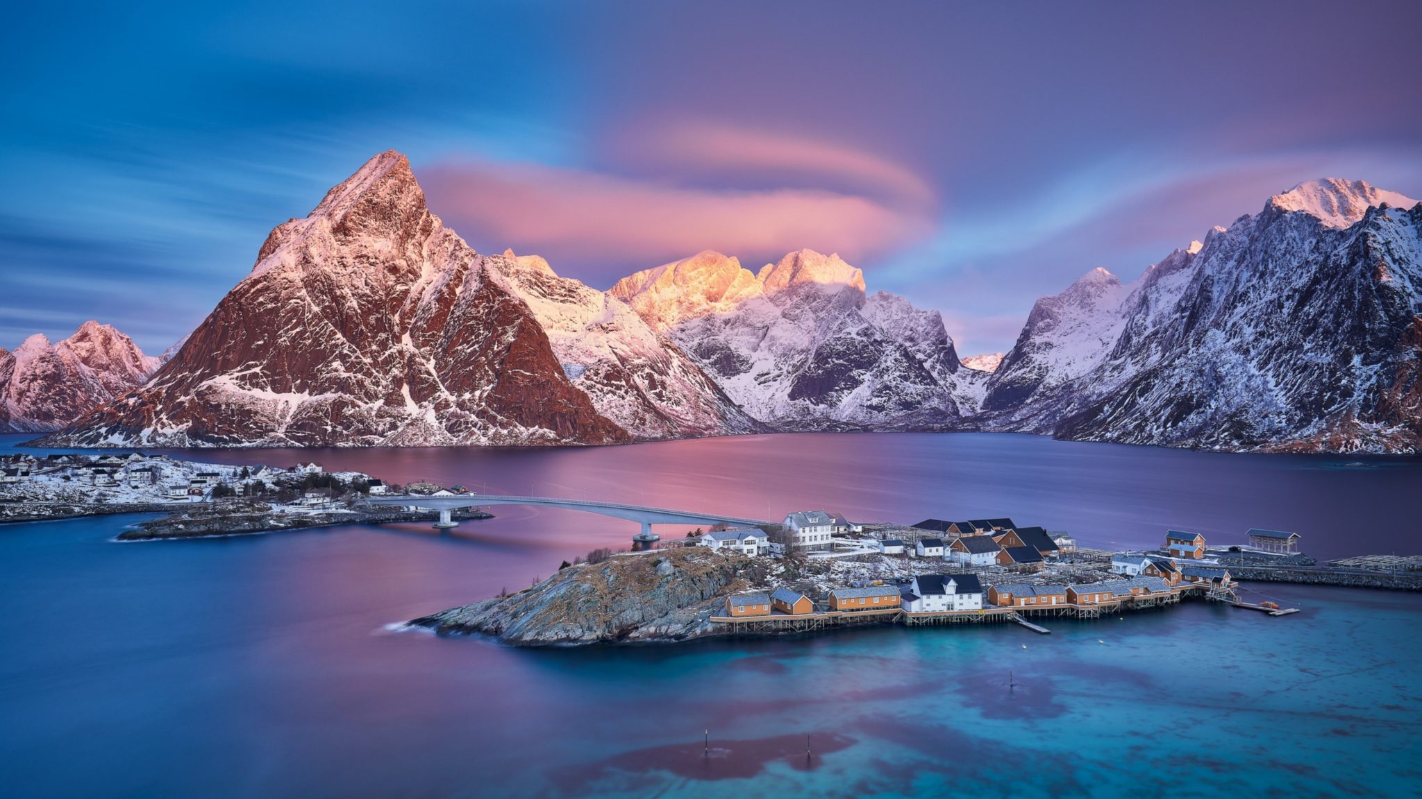 Norway Mountains Island Bridges