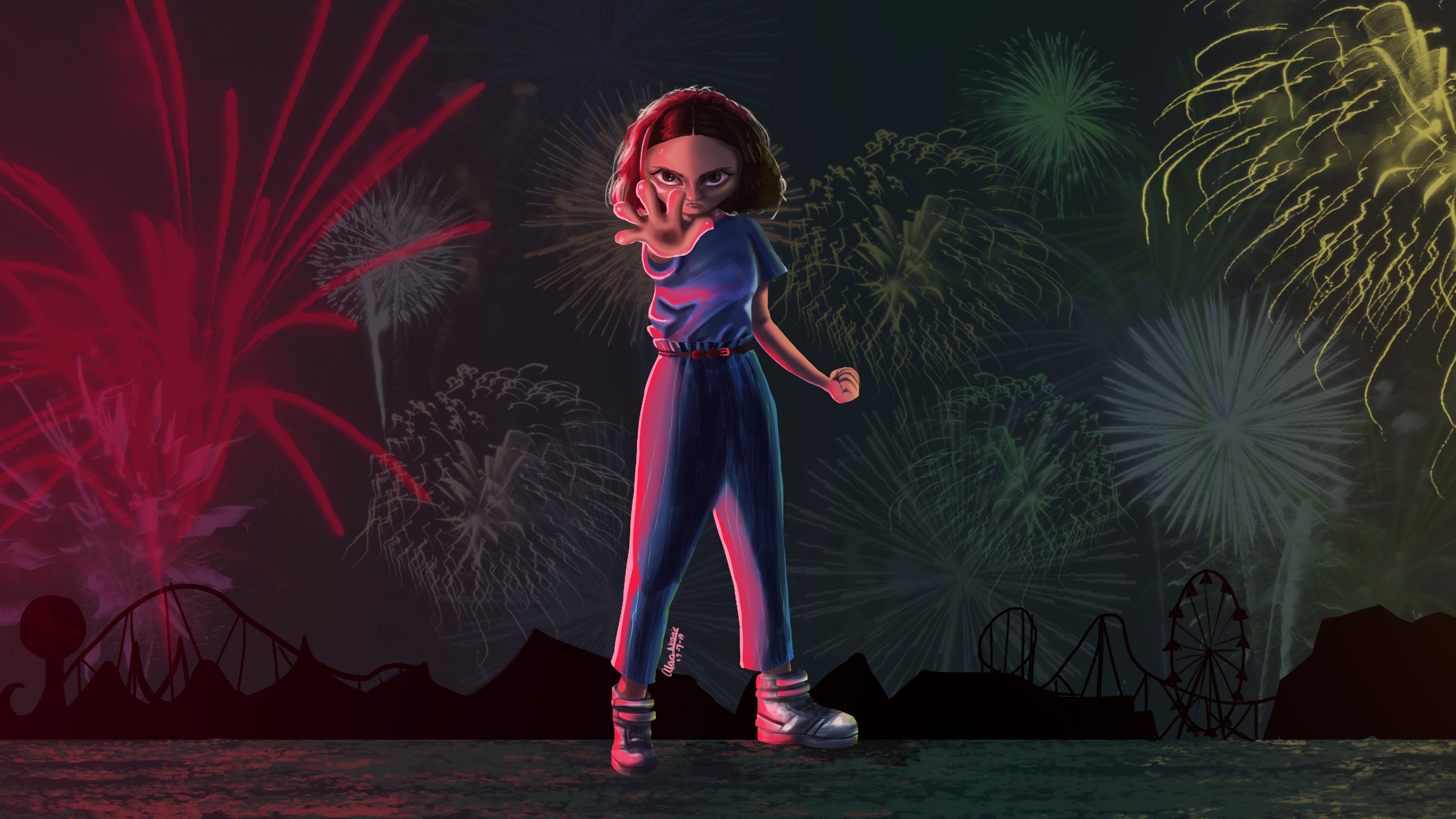 stranger things eleven fan art 1578251707