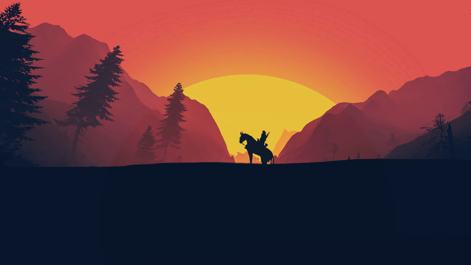 The Witcher 3 Wild Hunt Minimal Art