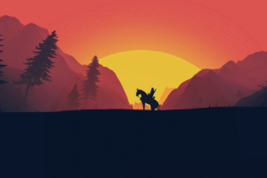 the witcher 3 wild hunt geralt of rivia minimal art dz 3840x2160 1