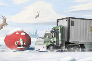 truck driver and santa claus 1578254816