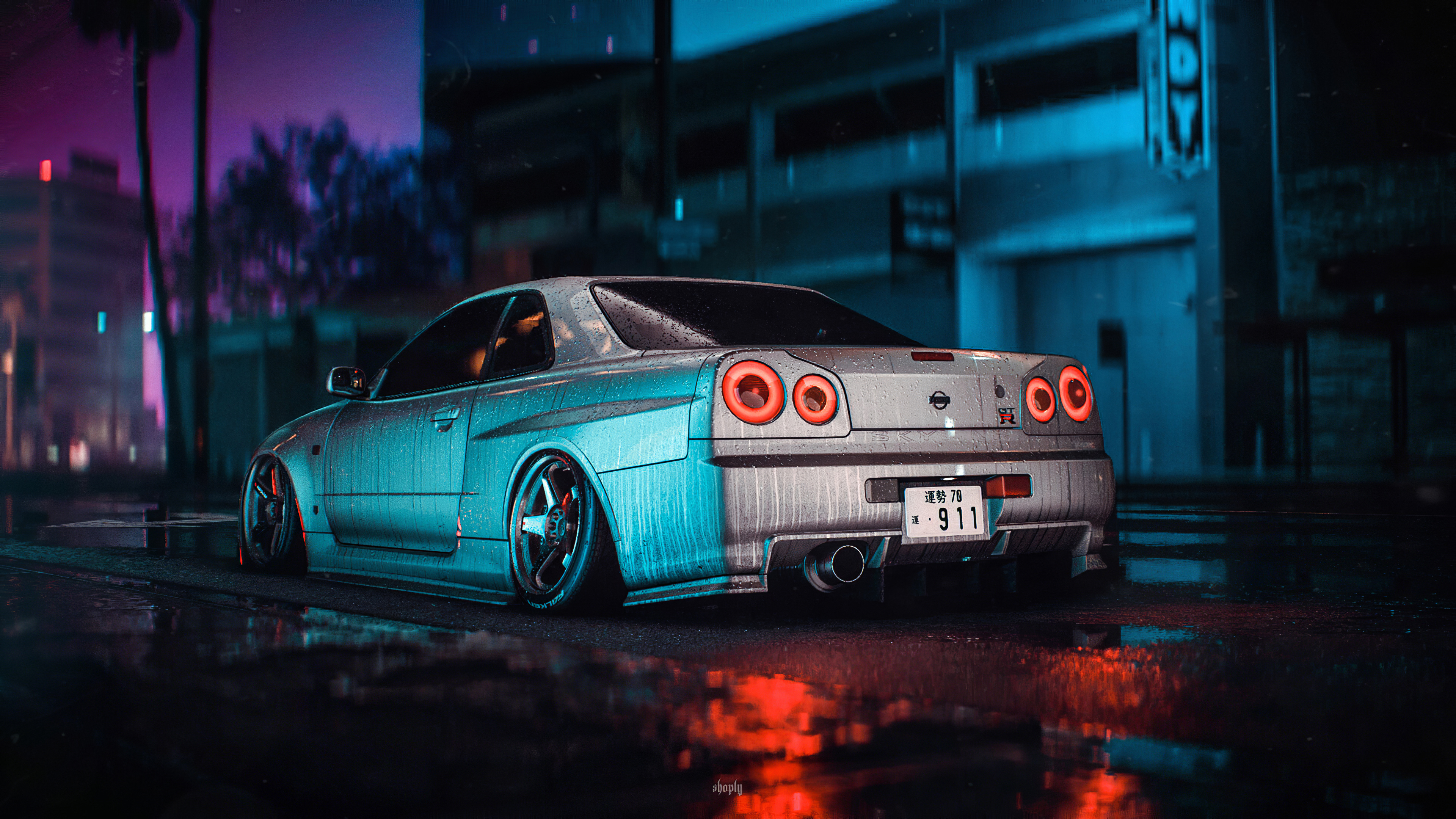 Nissan Skyline Gt R R34 Sports Car Digital Art Need For Speed Matte Finish  Poster Photographic Paper  Movies Gaming Music Sports Quotes   Motivation TV Series posters in India  Buy