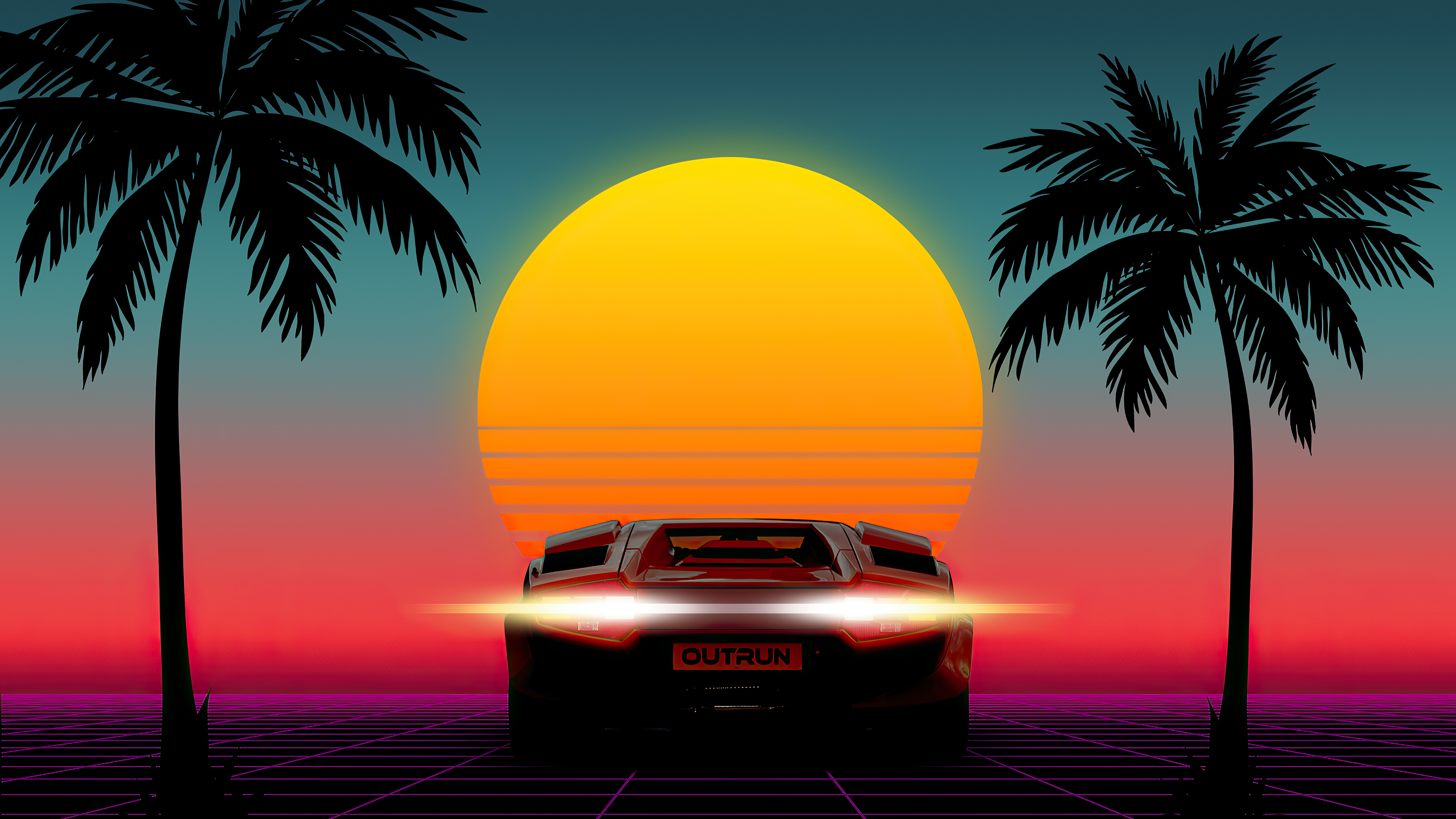 Outrun. Ретровейв пальмы Майами. Ретровейв Сансет. Синтвейв ретровейв. Делориан ретровейв.