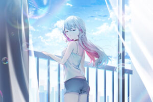 anime girl standing balcony 1596917169