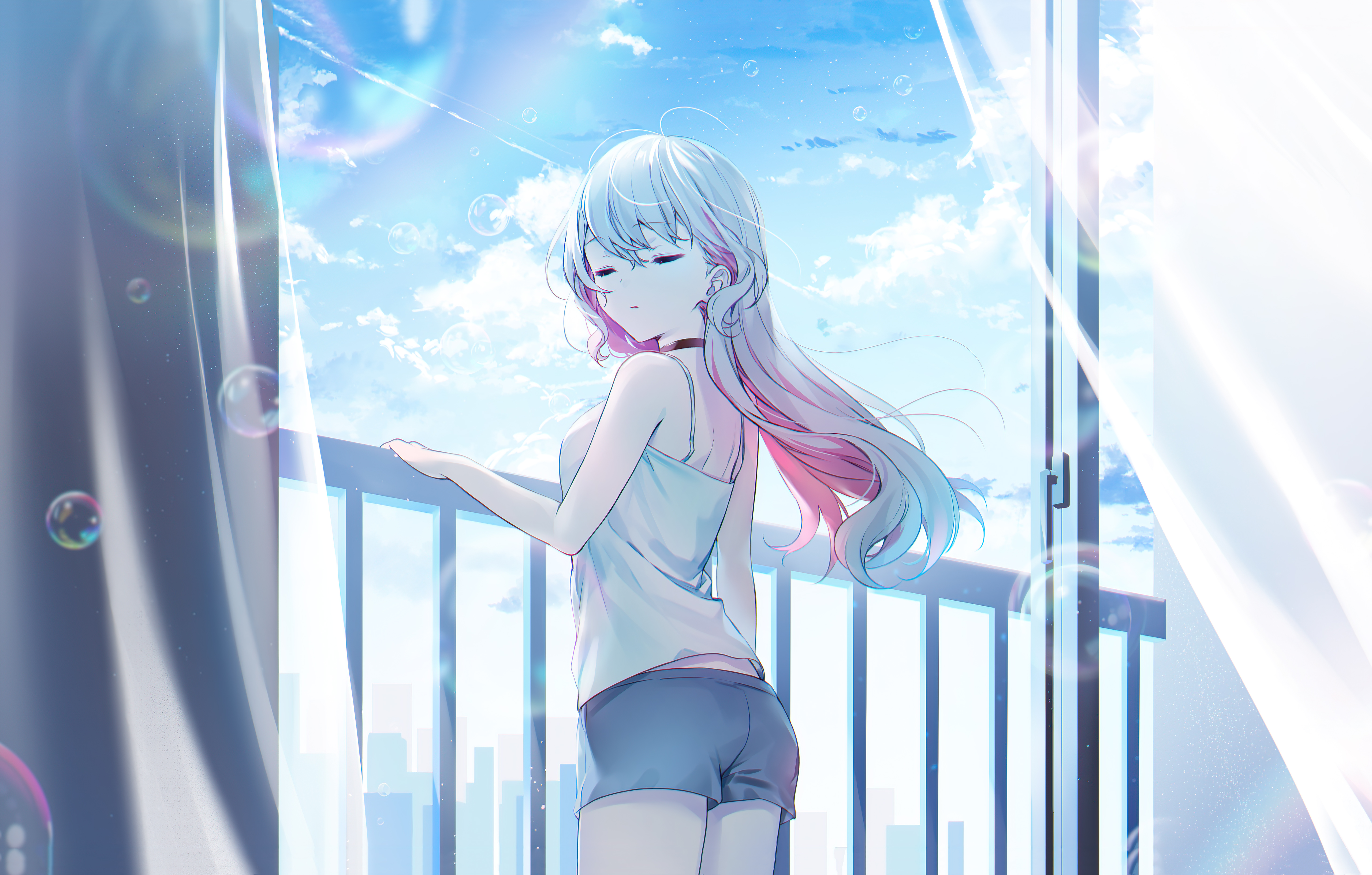 anime girl standing balcony 1596917169