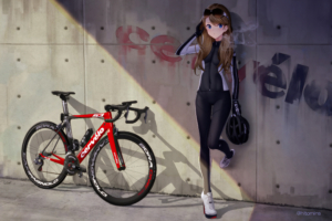 anime girl with bike 1596919750