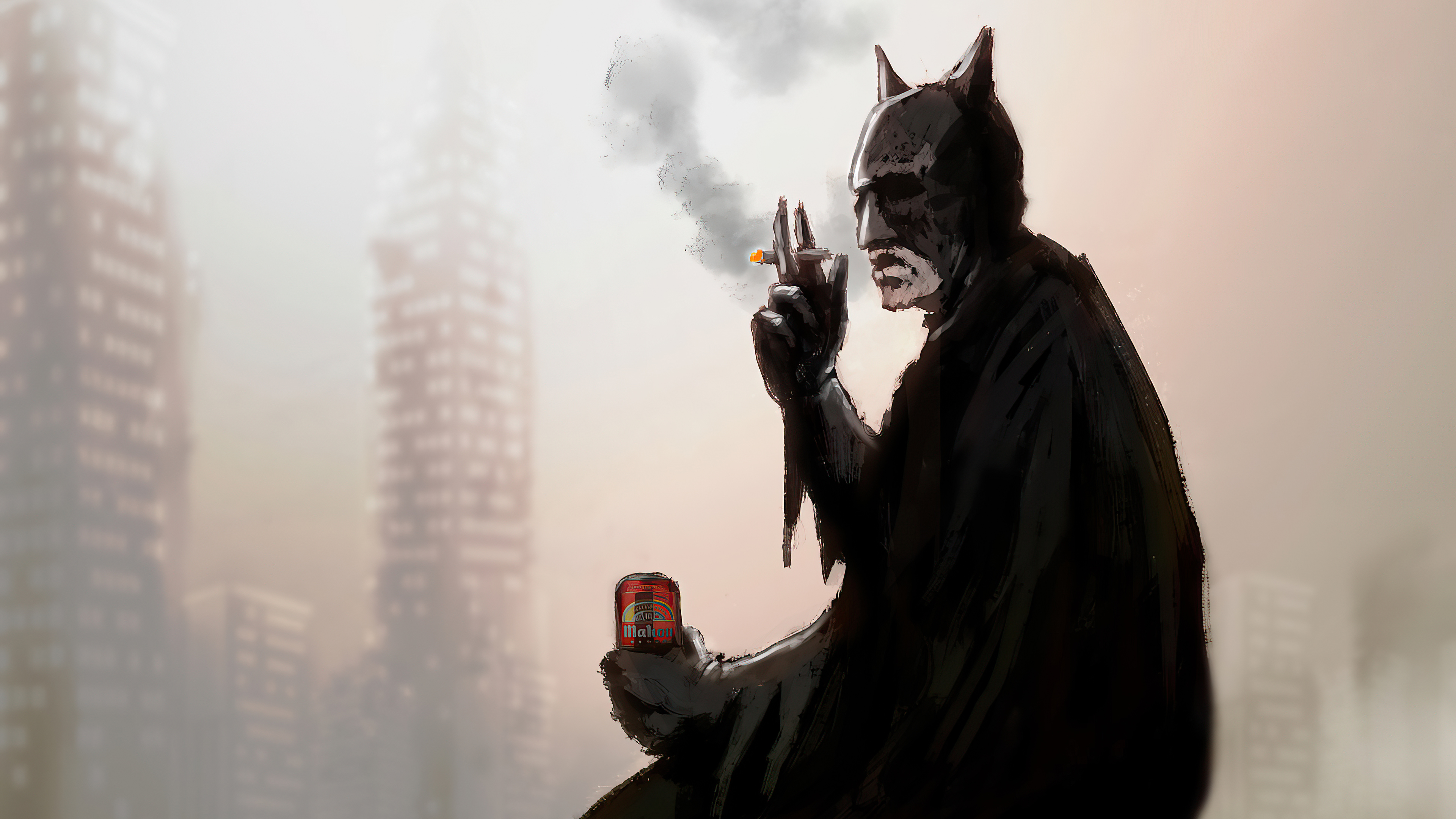 batman smoking and drinking beer art 1596915506