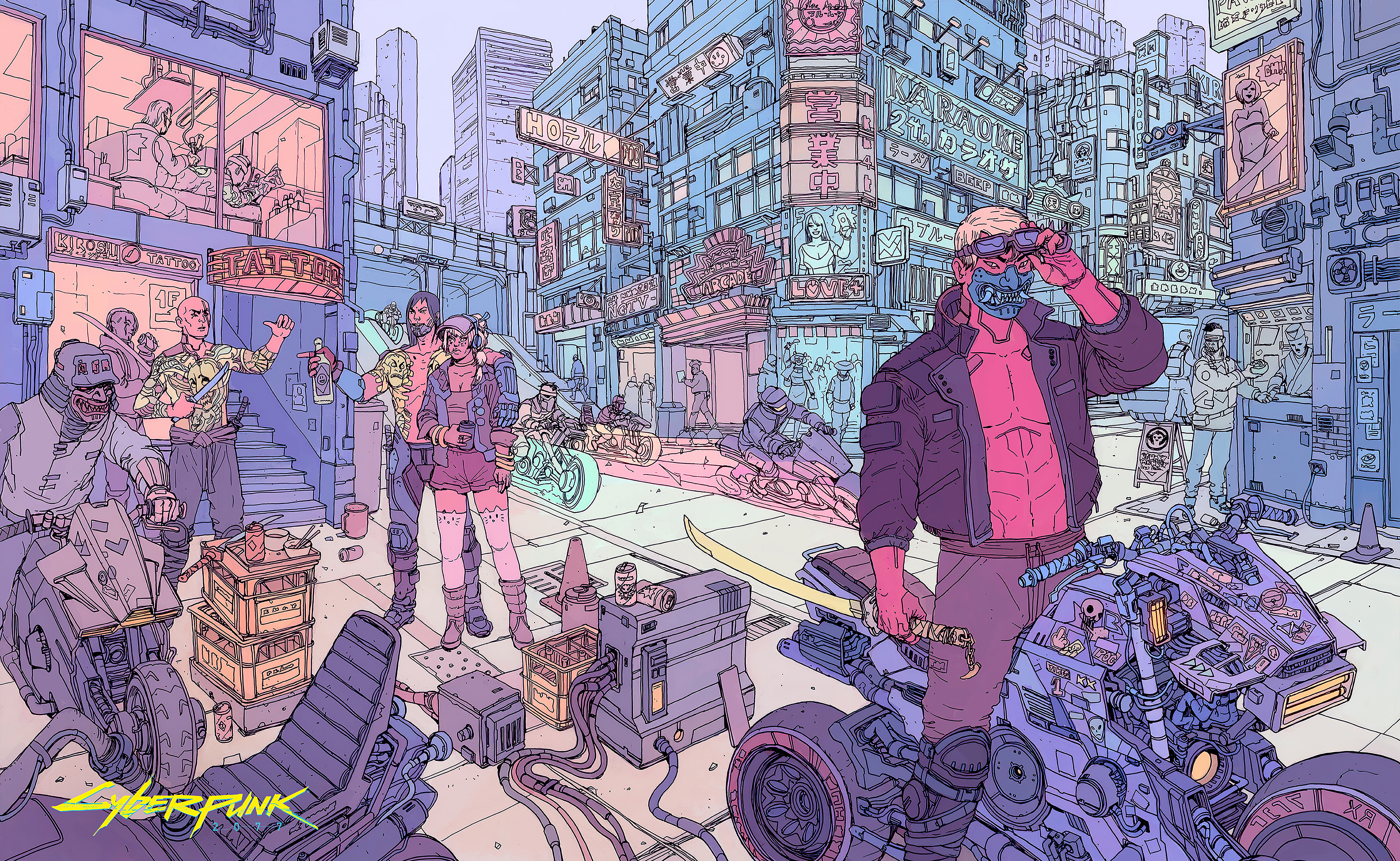 cyberpunk 2077 bike racing club art 1596990250