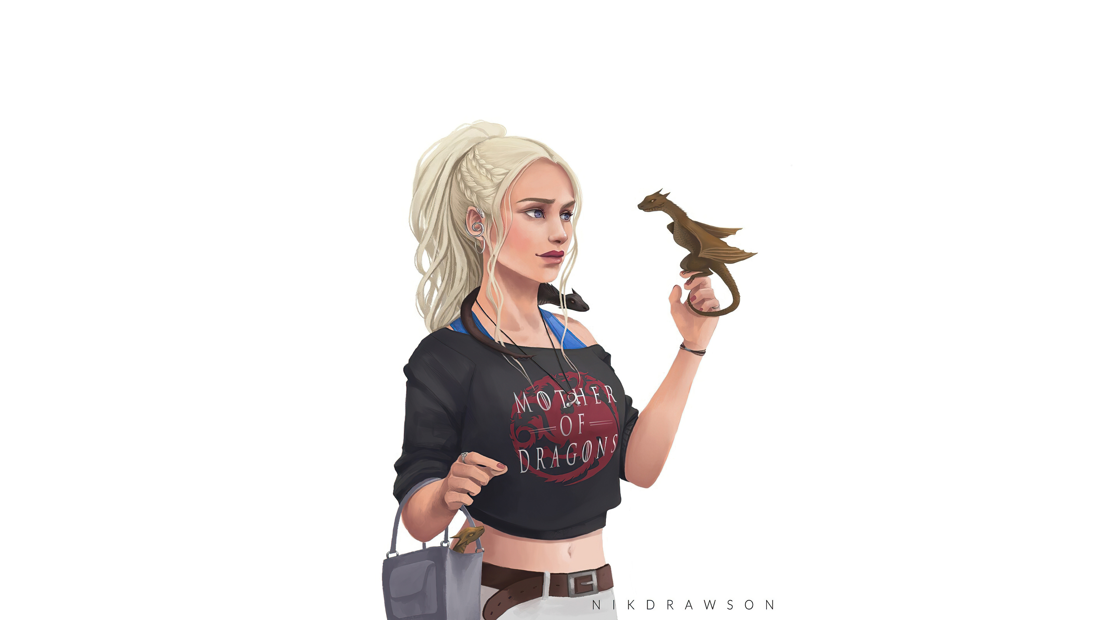 daenerys targaryen game of thrones art 4k 1596931235