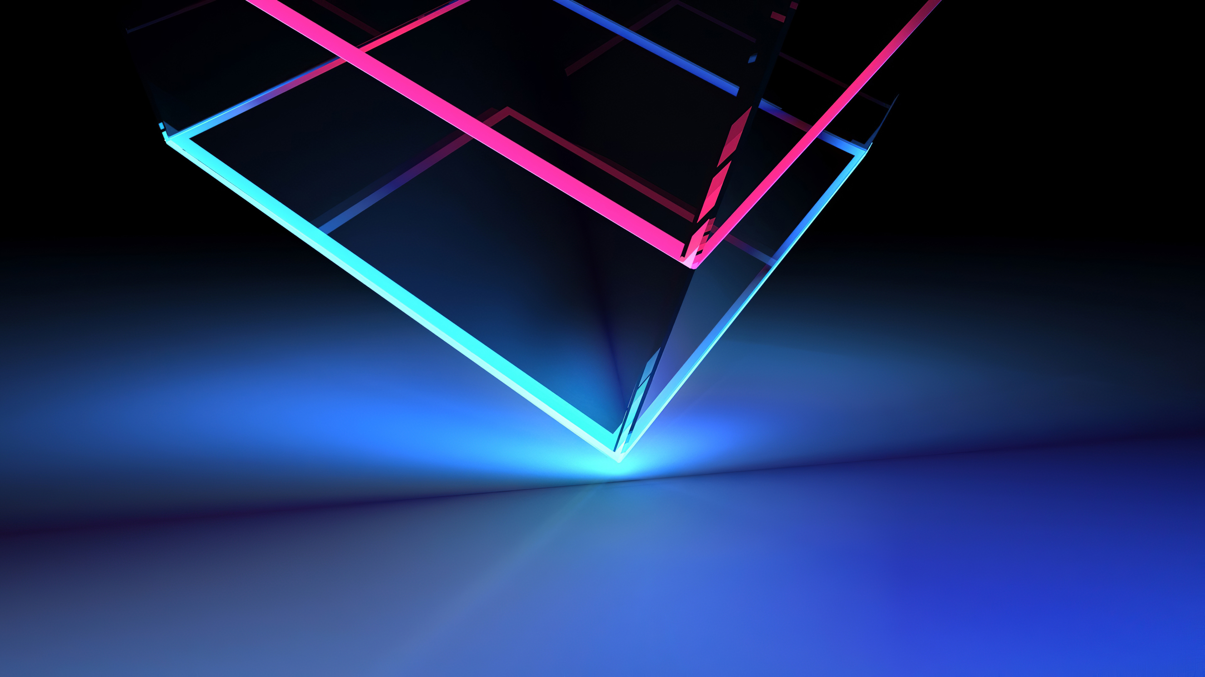 Download wallpaper 1920x1080 cube circuit chips glow neon full hd  hdtv fhd 1080p hd background
