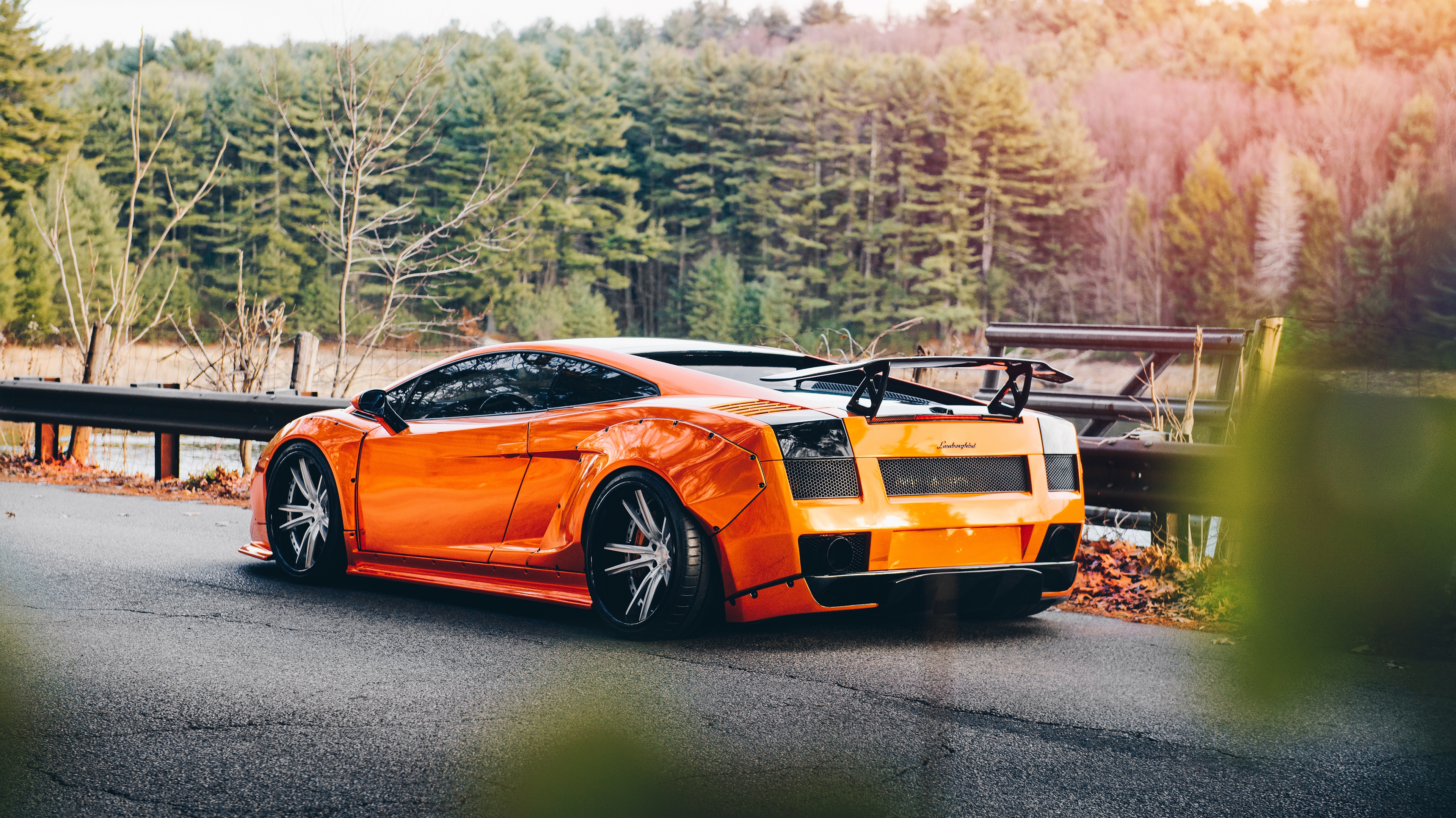 orange lamborghini gallardo 4k 1596904786