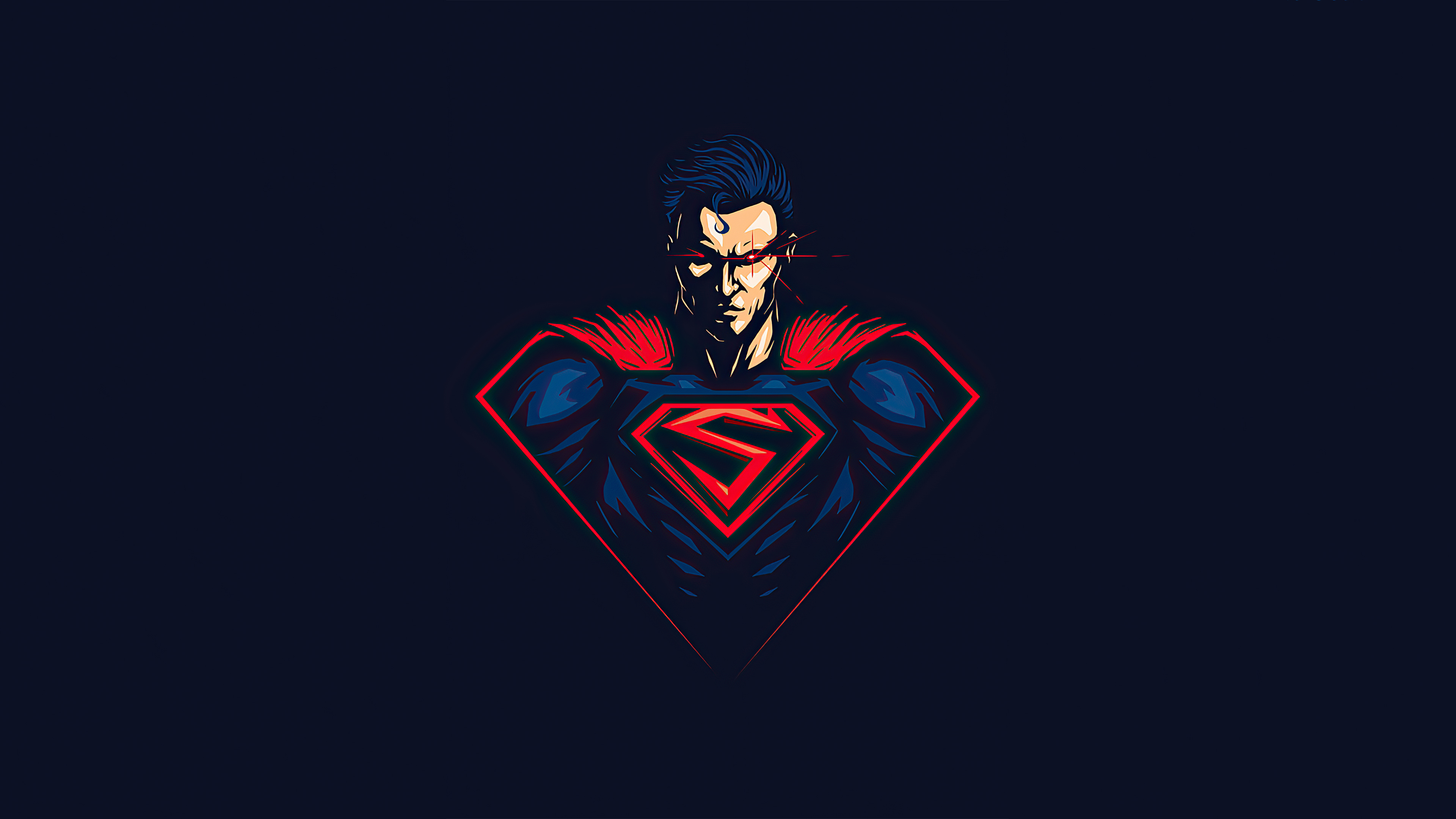 superman red eye minimalism 1596915070