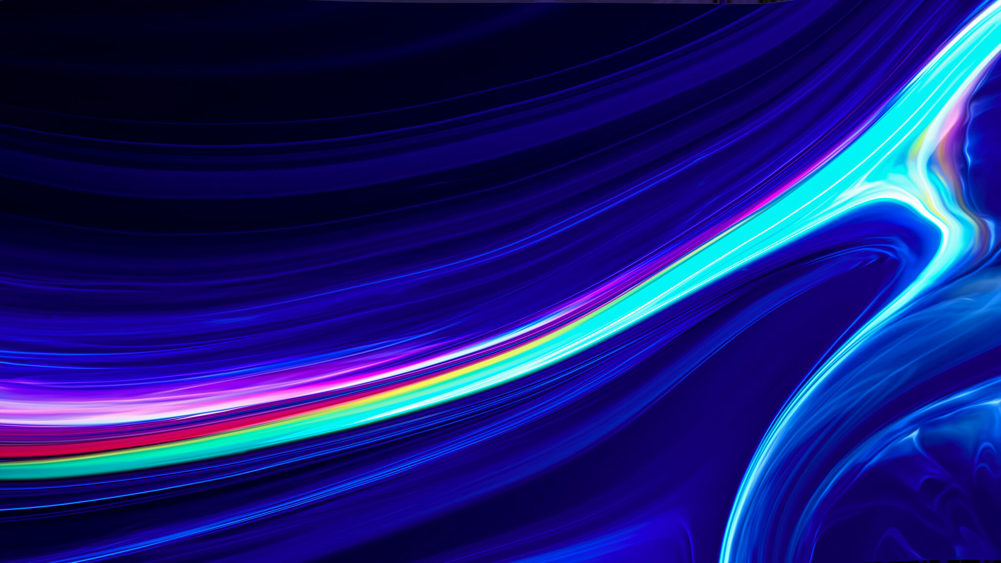 Abstract Blue Led 4k