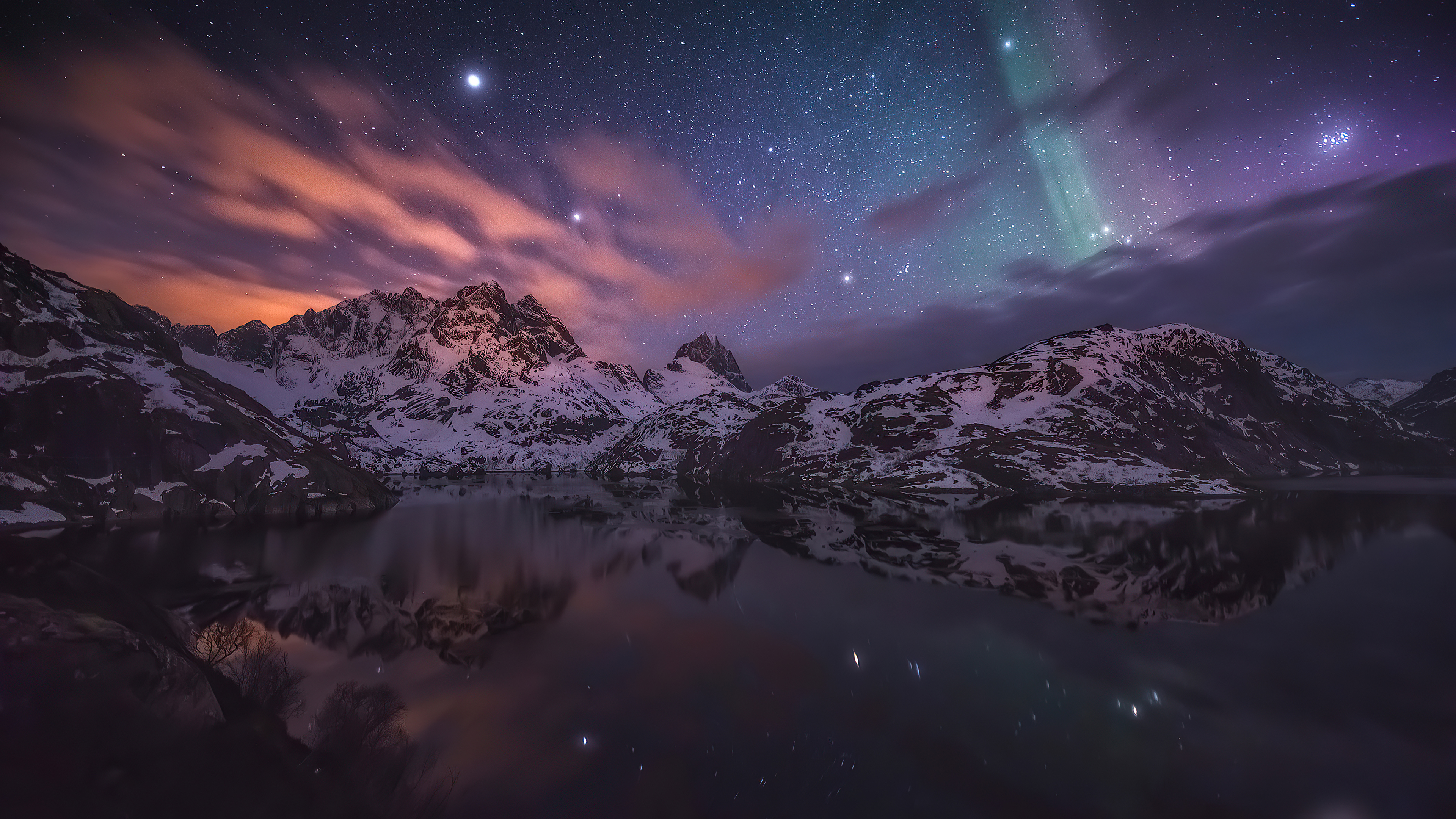 aurora constellations sky nature 4k 1602533934