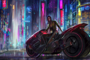 cyberpunk girl biker 2020 4k 1603396128