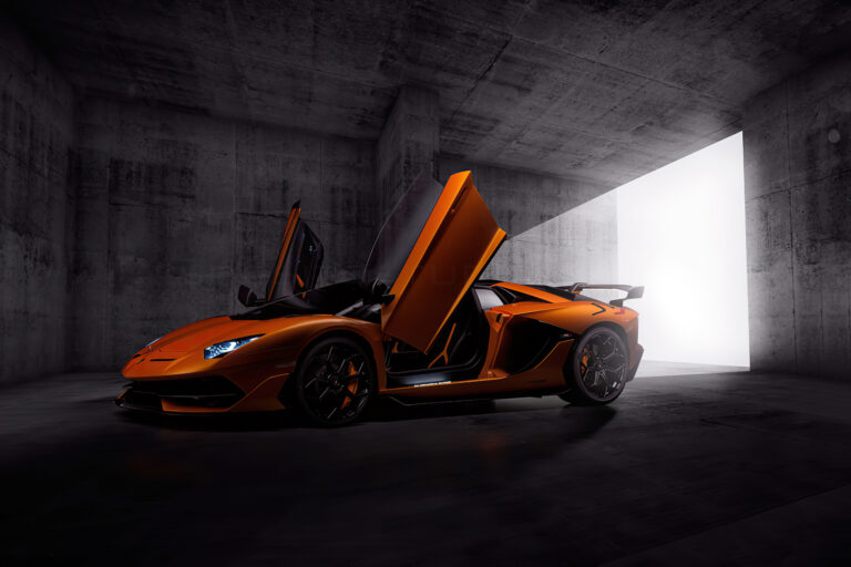 Orange Lamborghini Aventardor SVJ 4k Wallpaper 4K