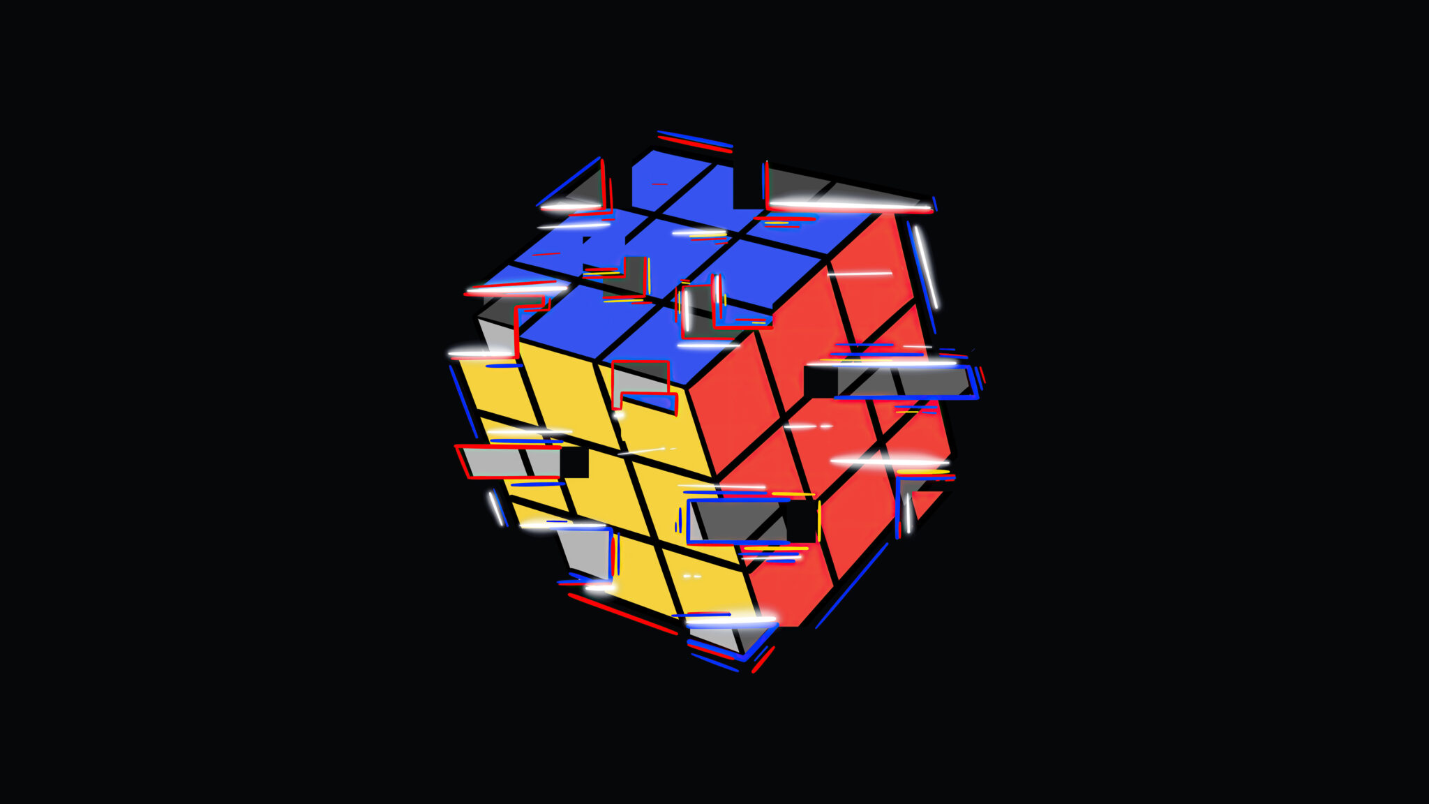 Rubik Cube Abstract 4k