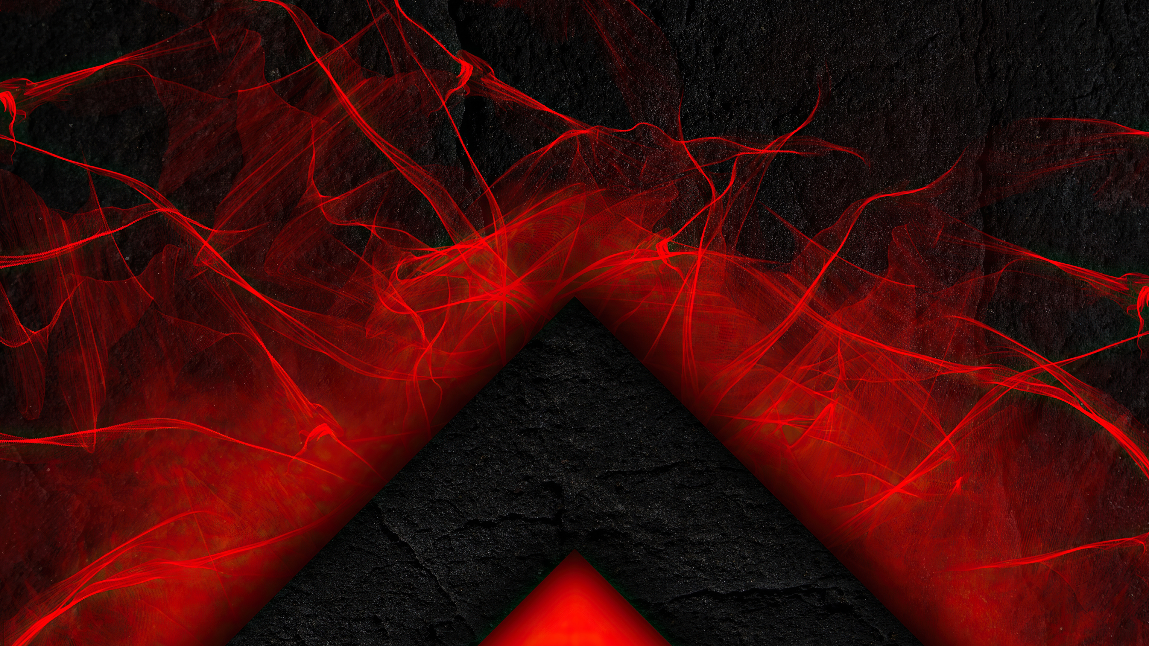 triangle flame abstract 4k 1602440037