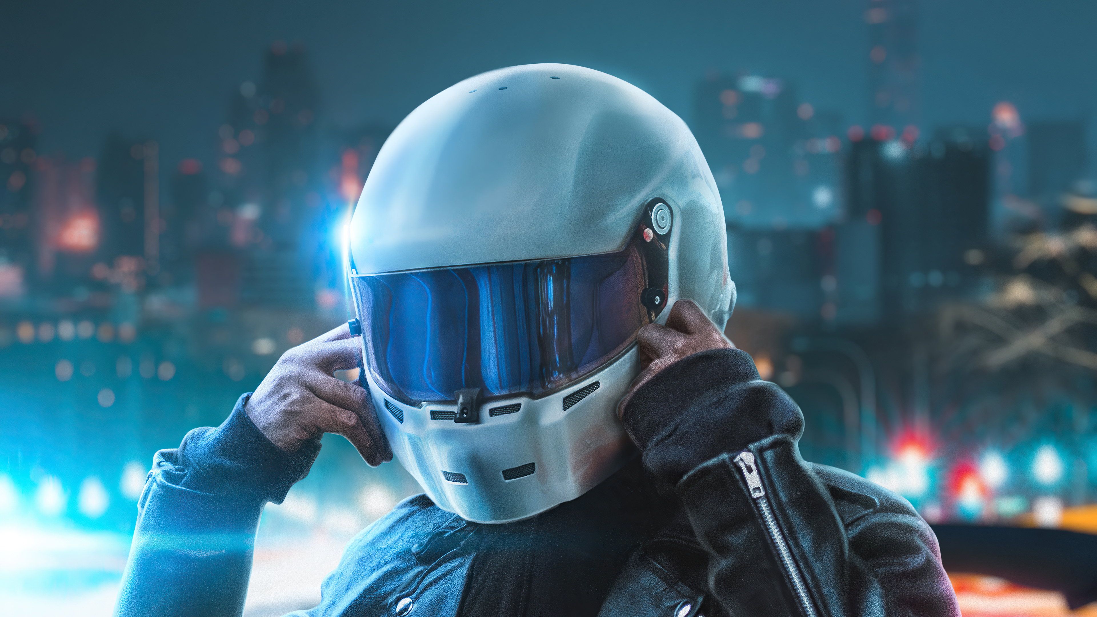 biker touching helmet 4k 1606594476