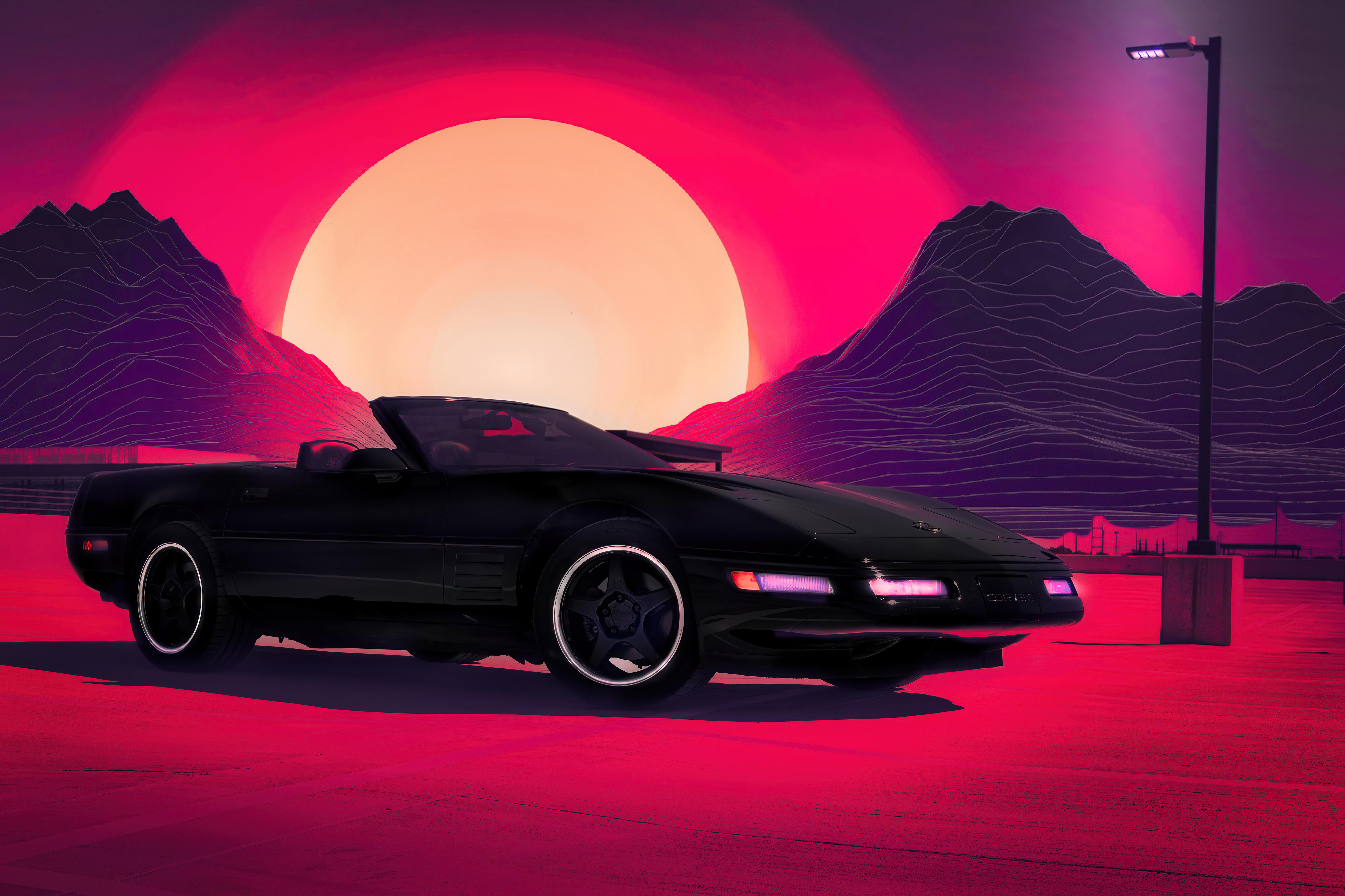 1993 corvette outrun style 4k 1608579499