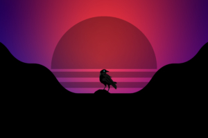 bird synthwave 4k 1608579468