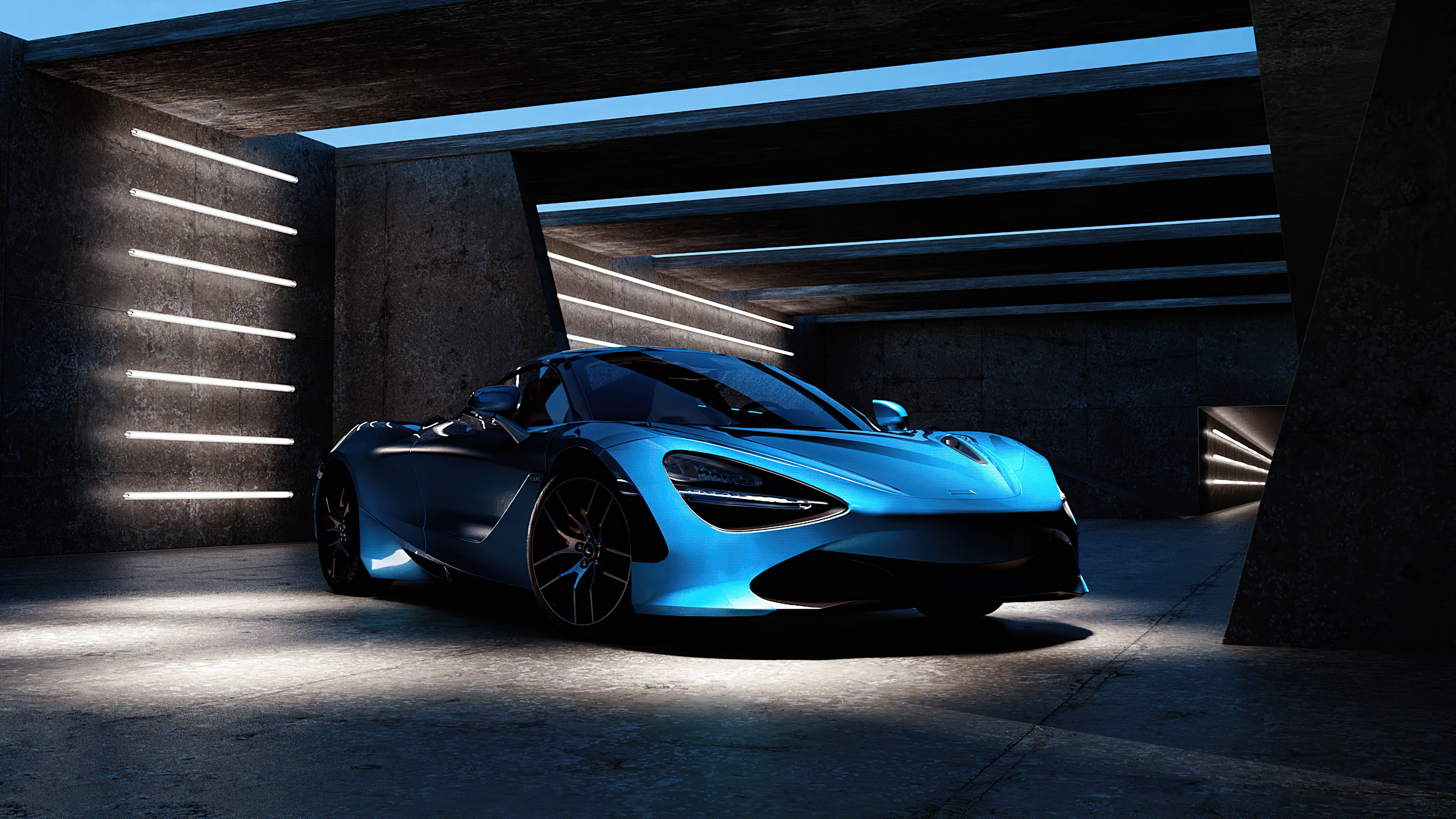 blue mclaren 2020 4k 1608907846